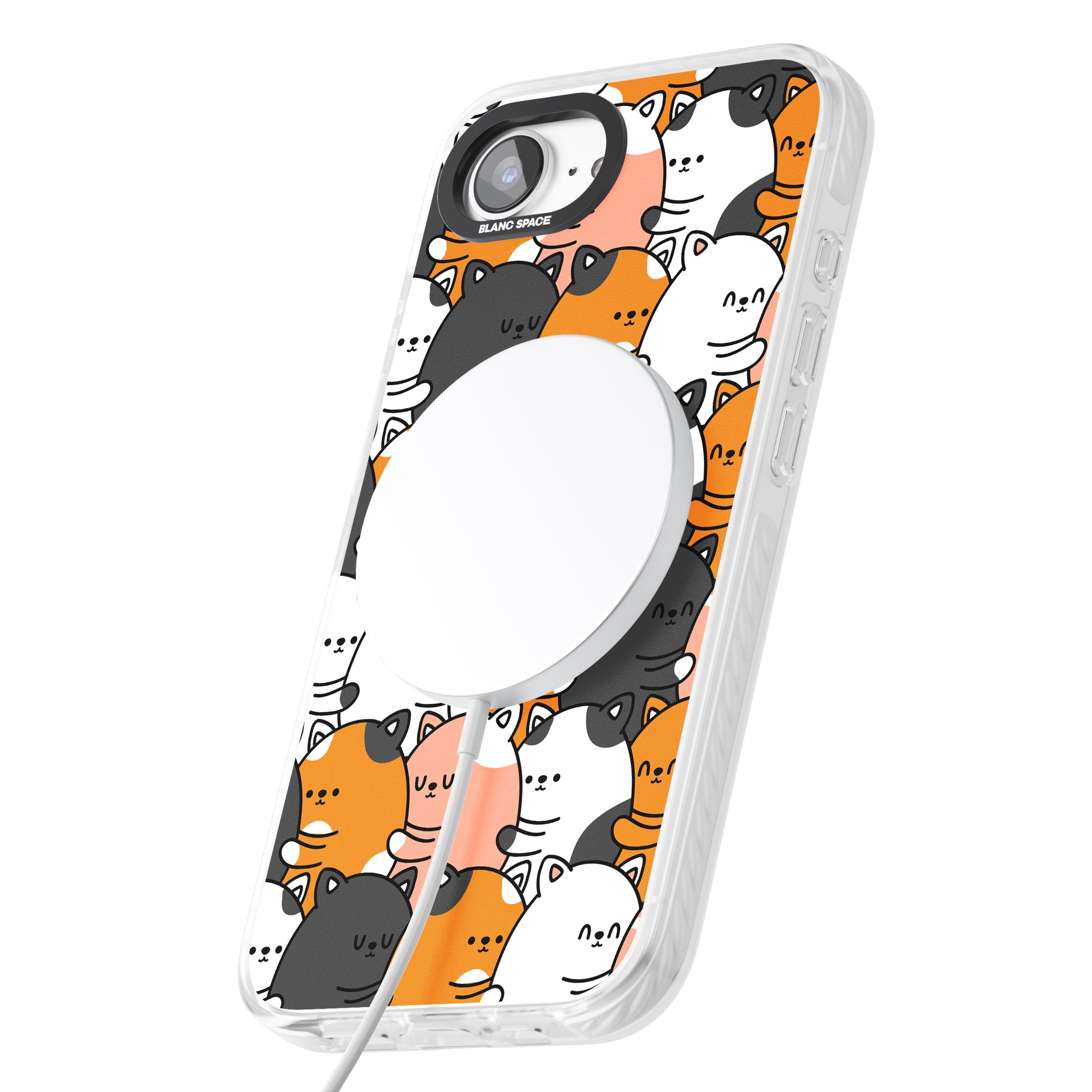 Spooning Cats Kawaii Pattern