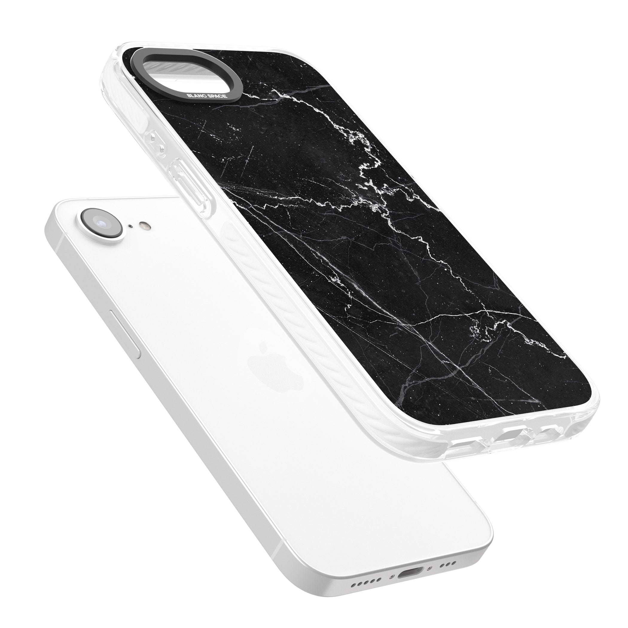 Bold Black Marble With White Texture