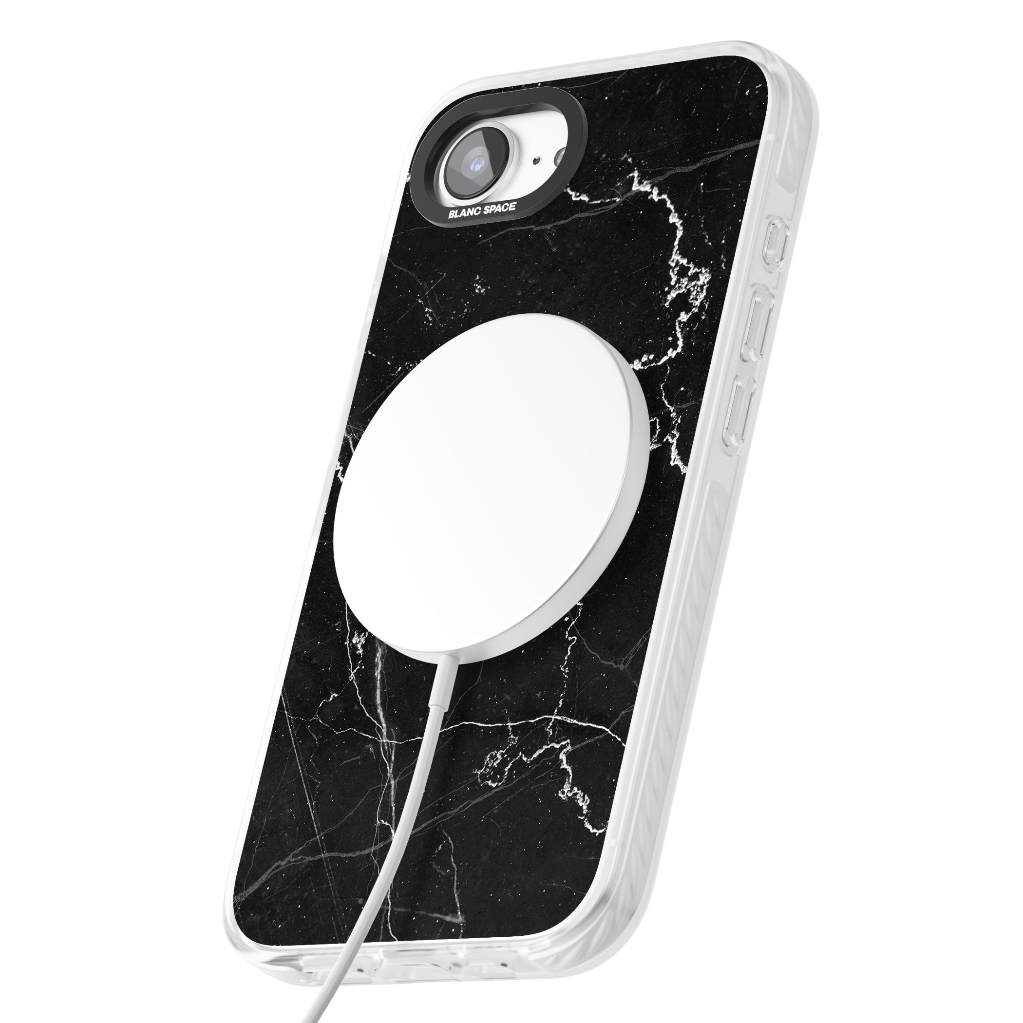 Bold Black Marble With White Texture