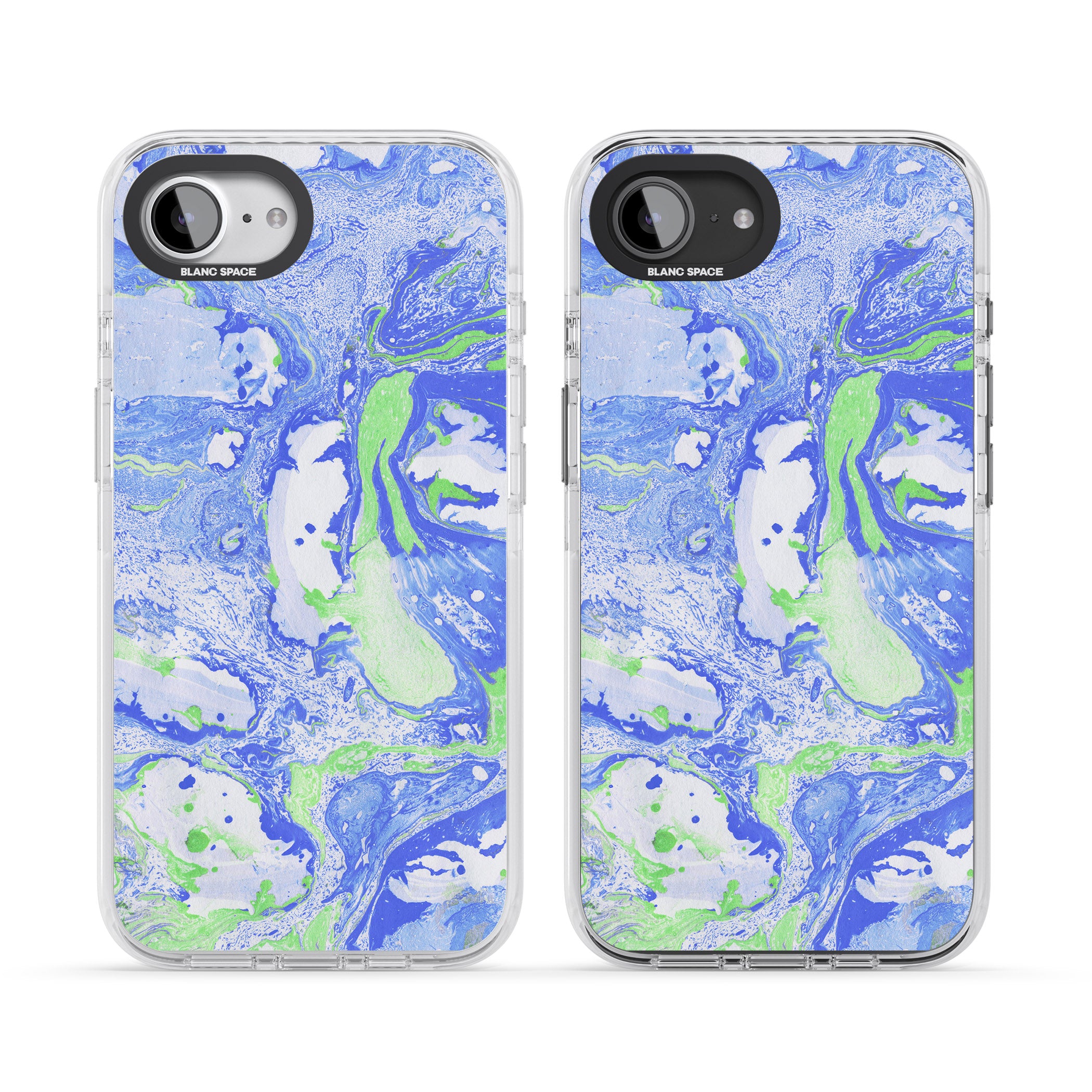 Dark Blue & Green Marbled Paper Pattern