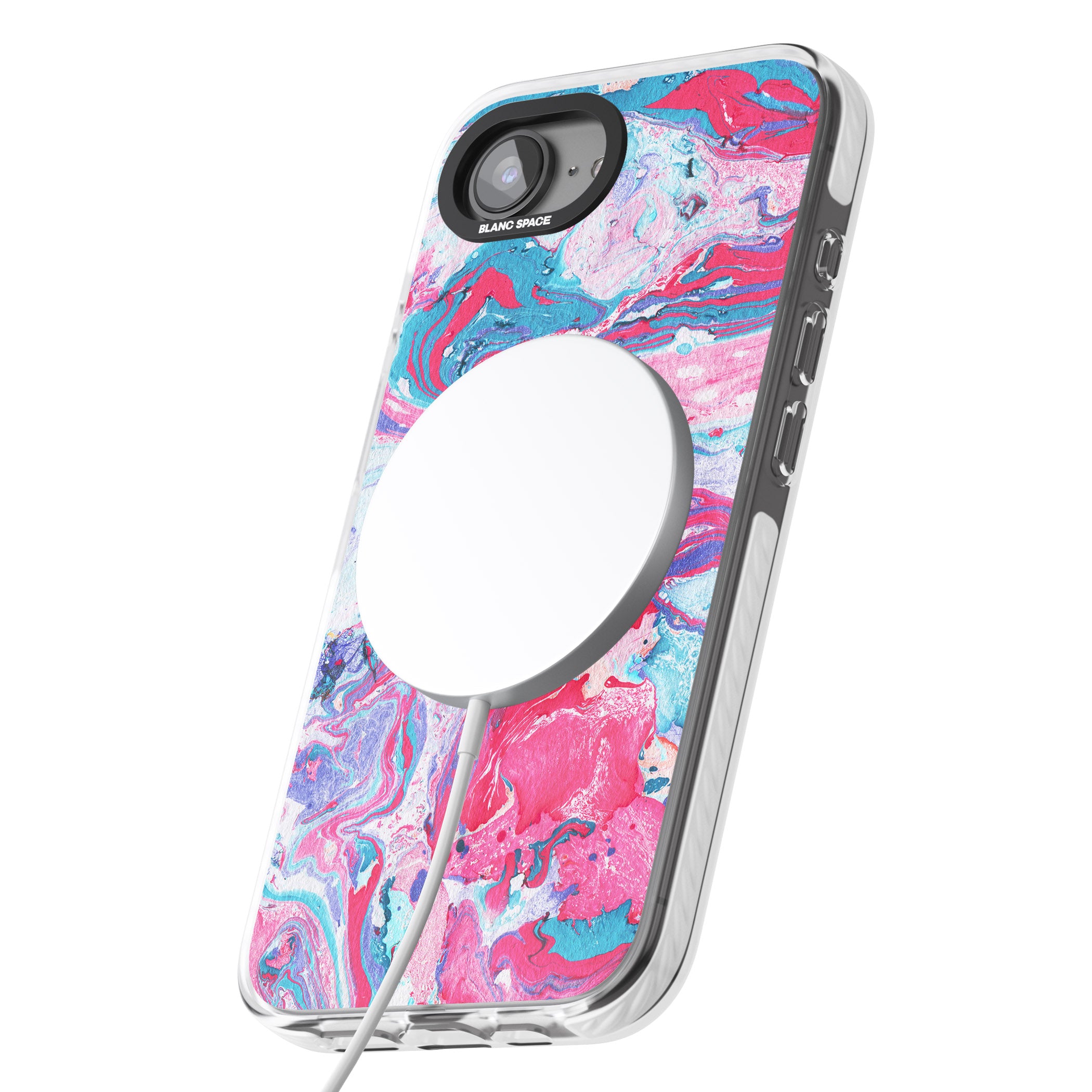 Pink, Blue & Purple Marbled Paper Pattern