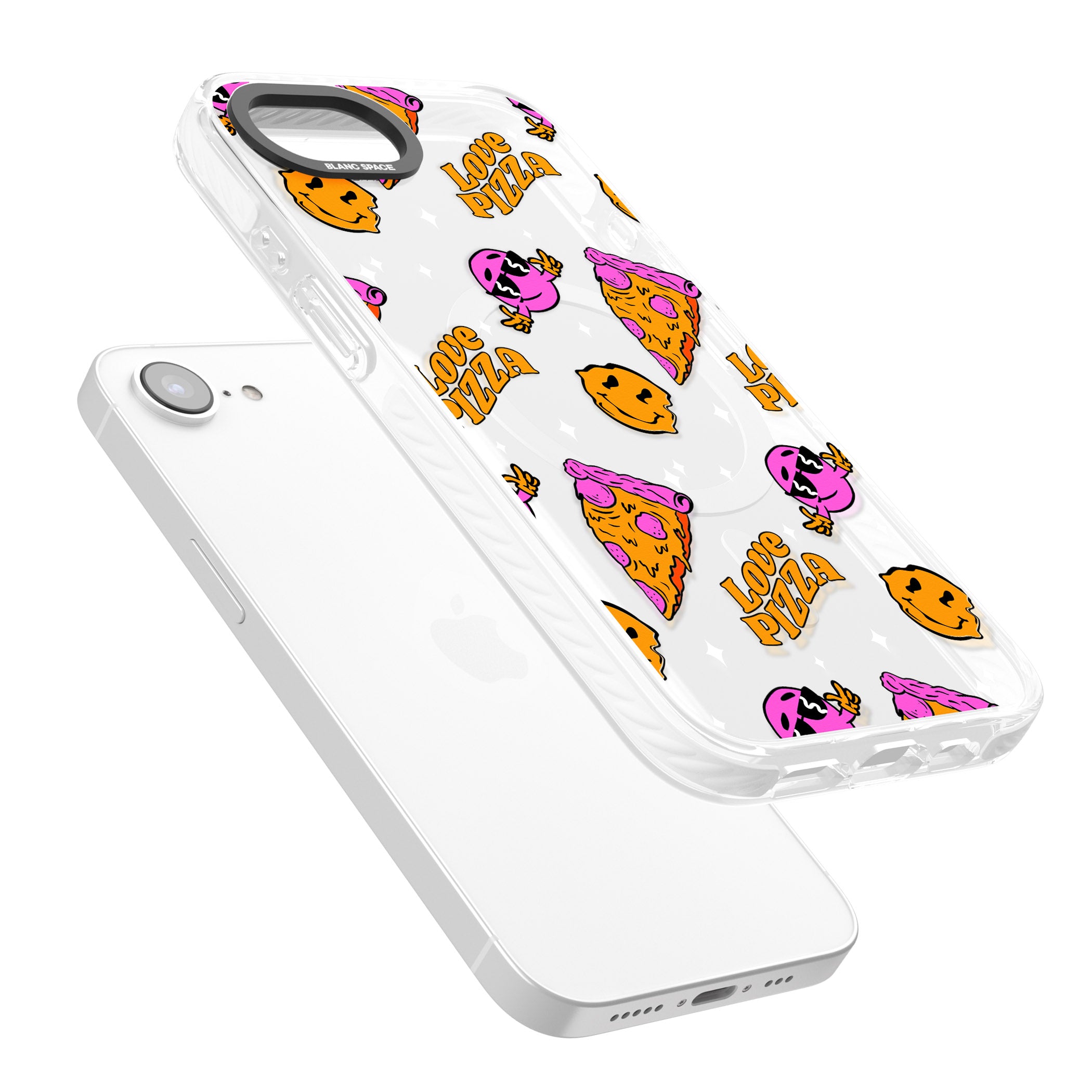 Psychedelic Love Pizza Pattern (Clear)