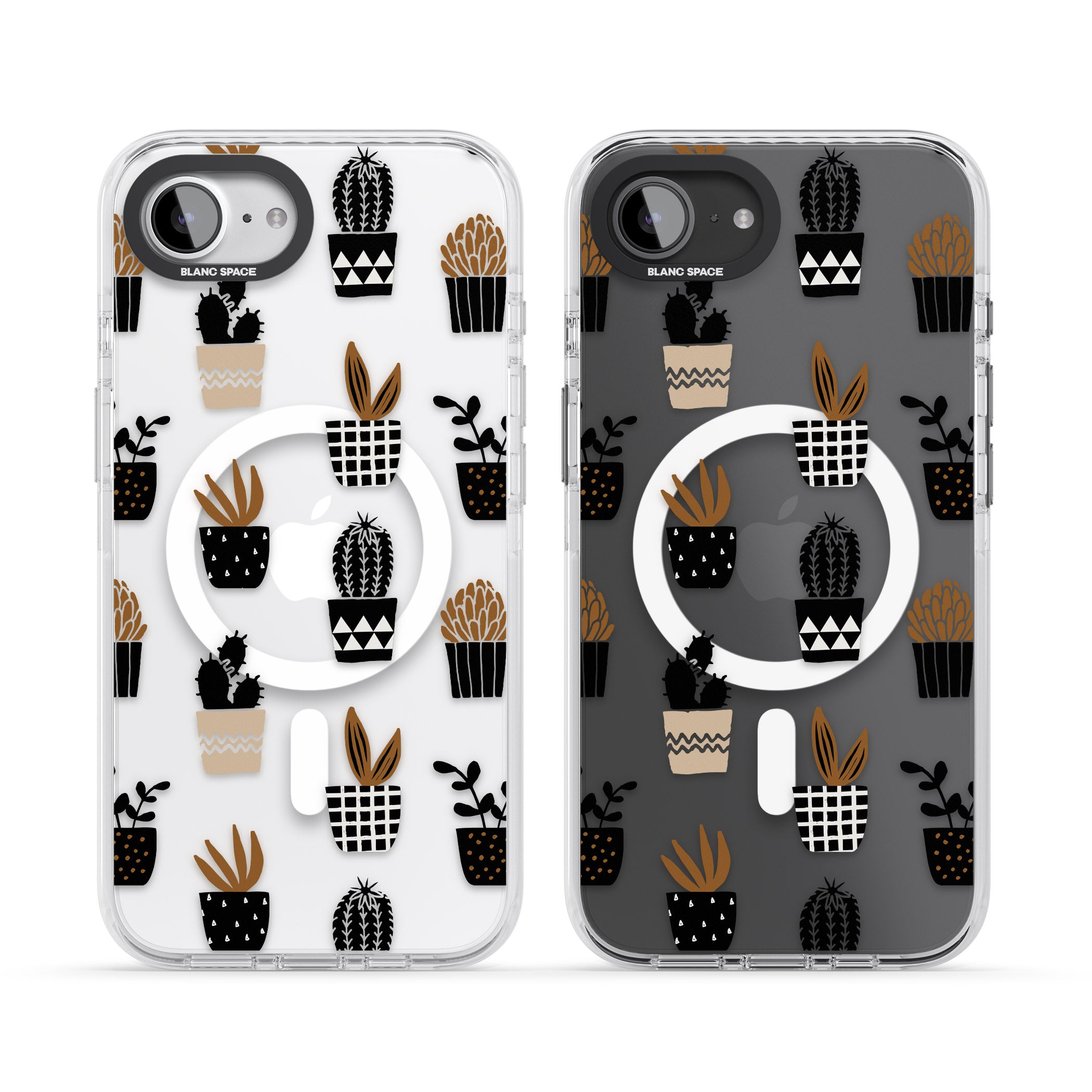 Large Mixed Plants Pattern Clear