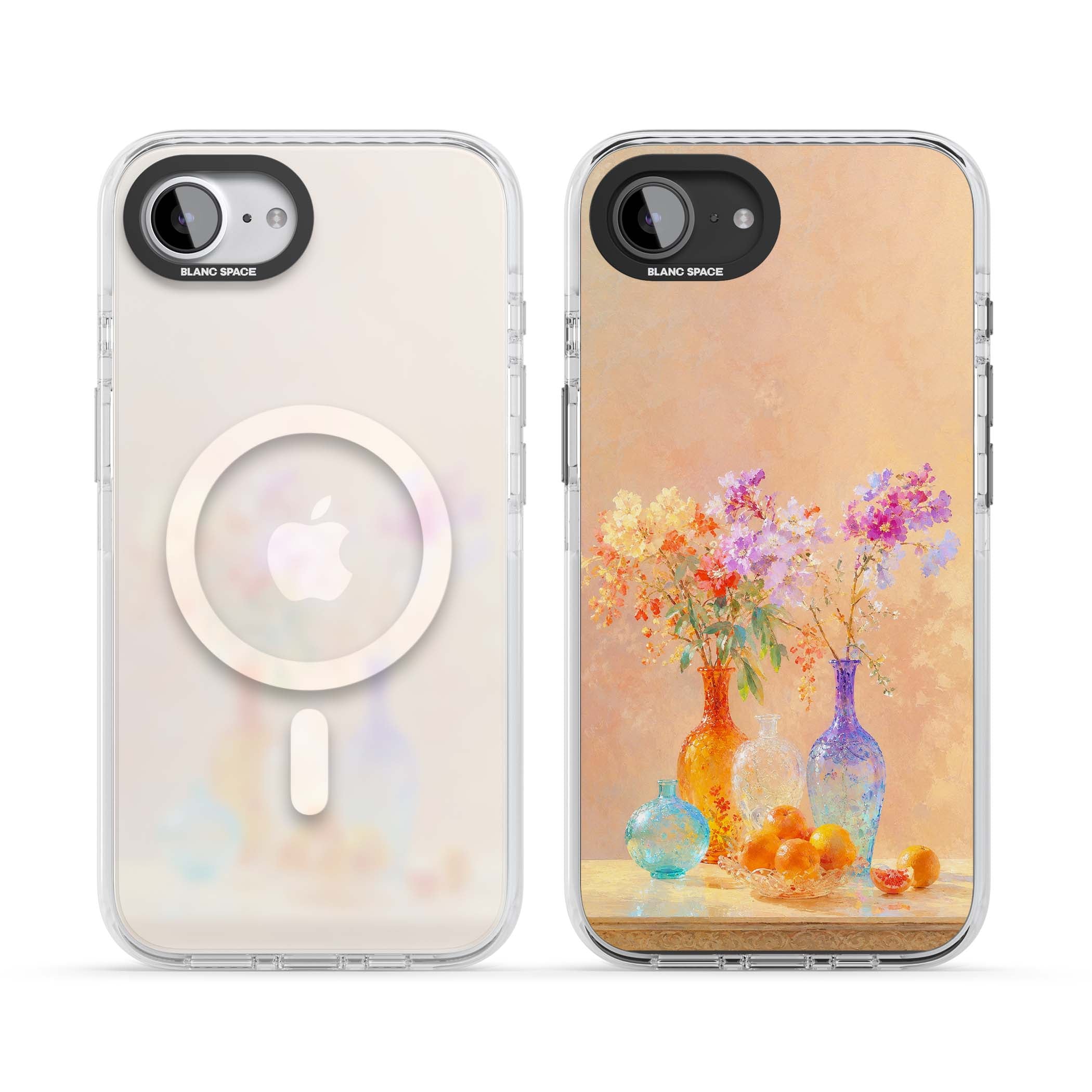 Peach Glass art iPhone case | Impact Magsafe case for iPhone 16e, iPhone 17e