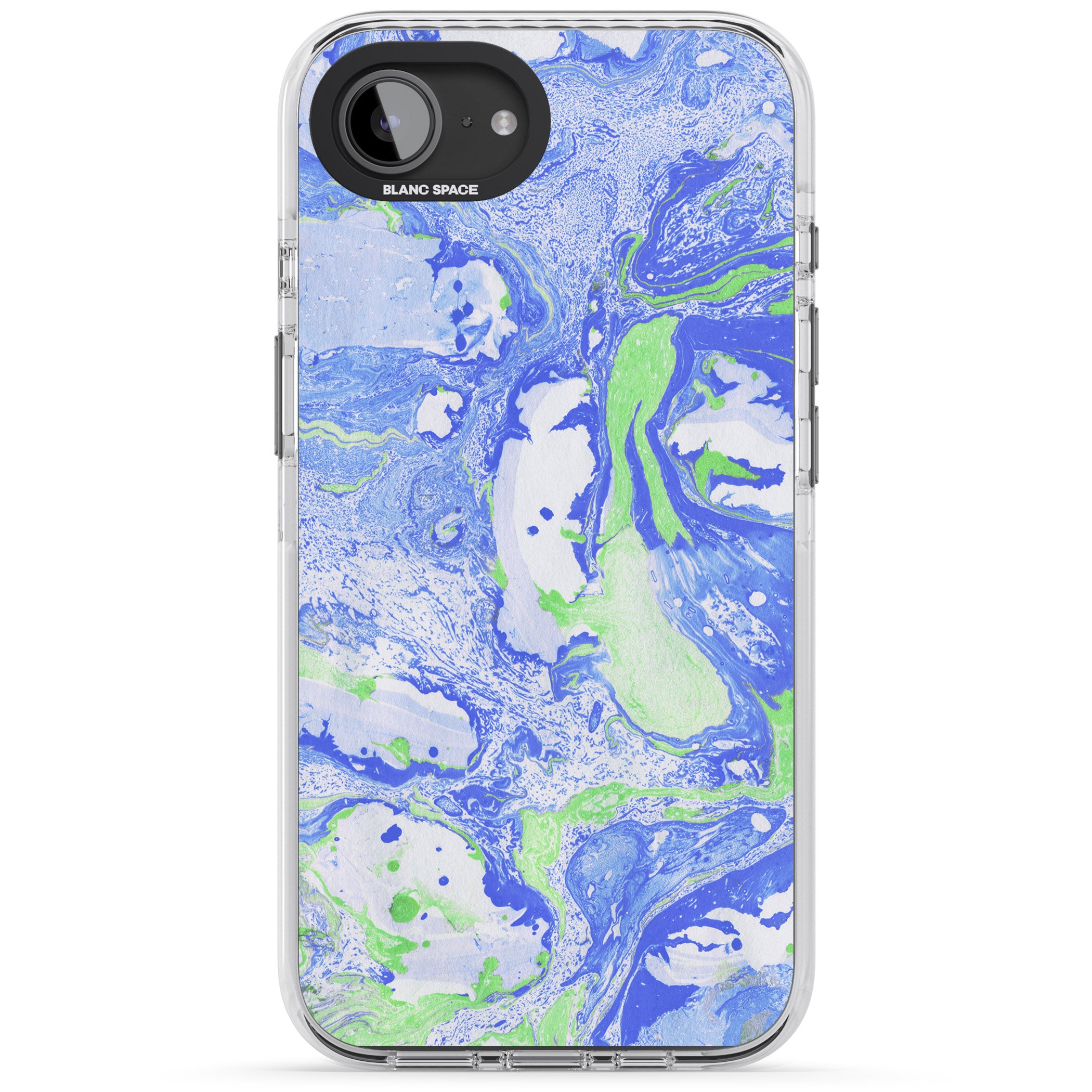 Dark Blue & Green Marbled Paper Pattern