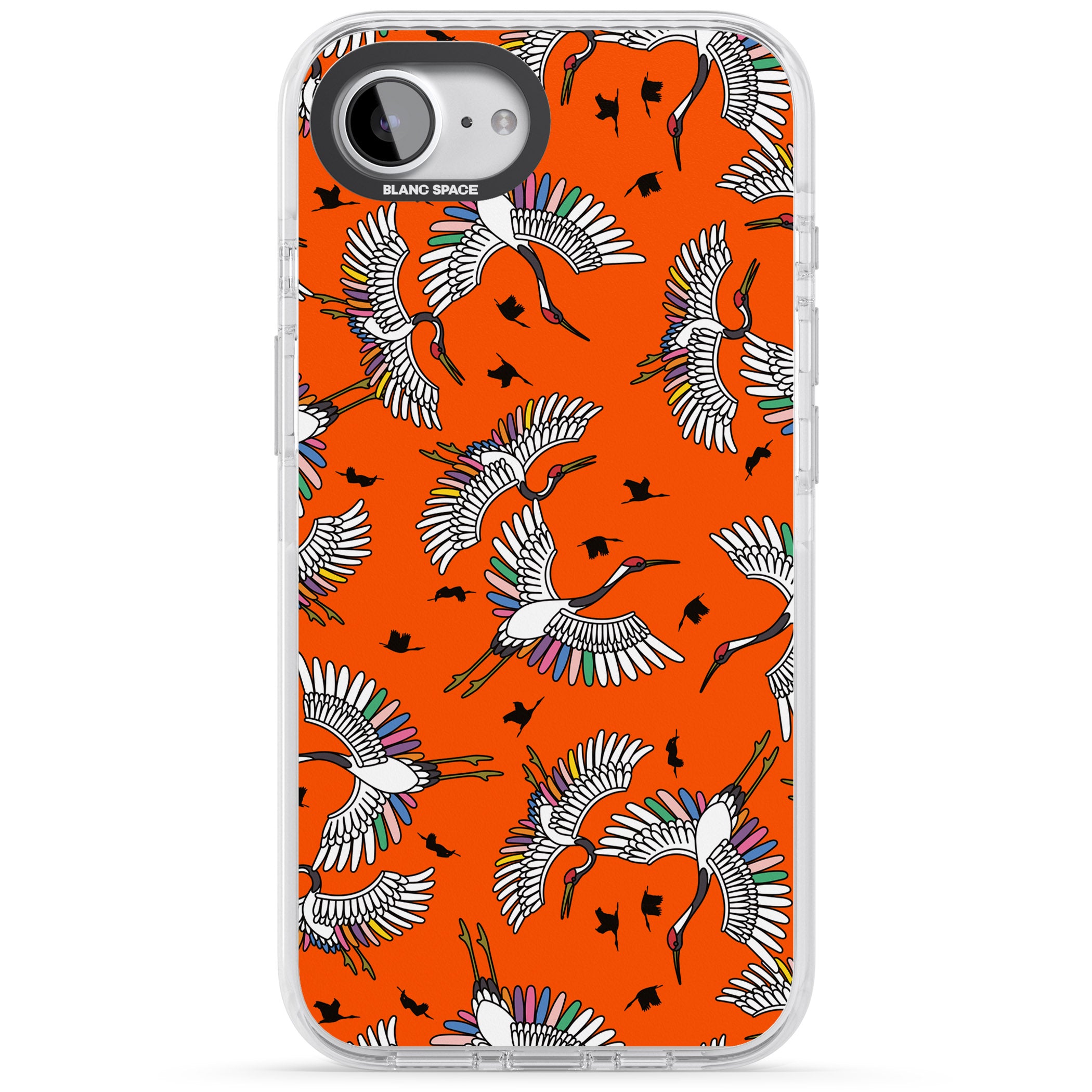 Colourful Crane Pattern (Orange)