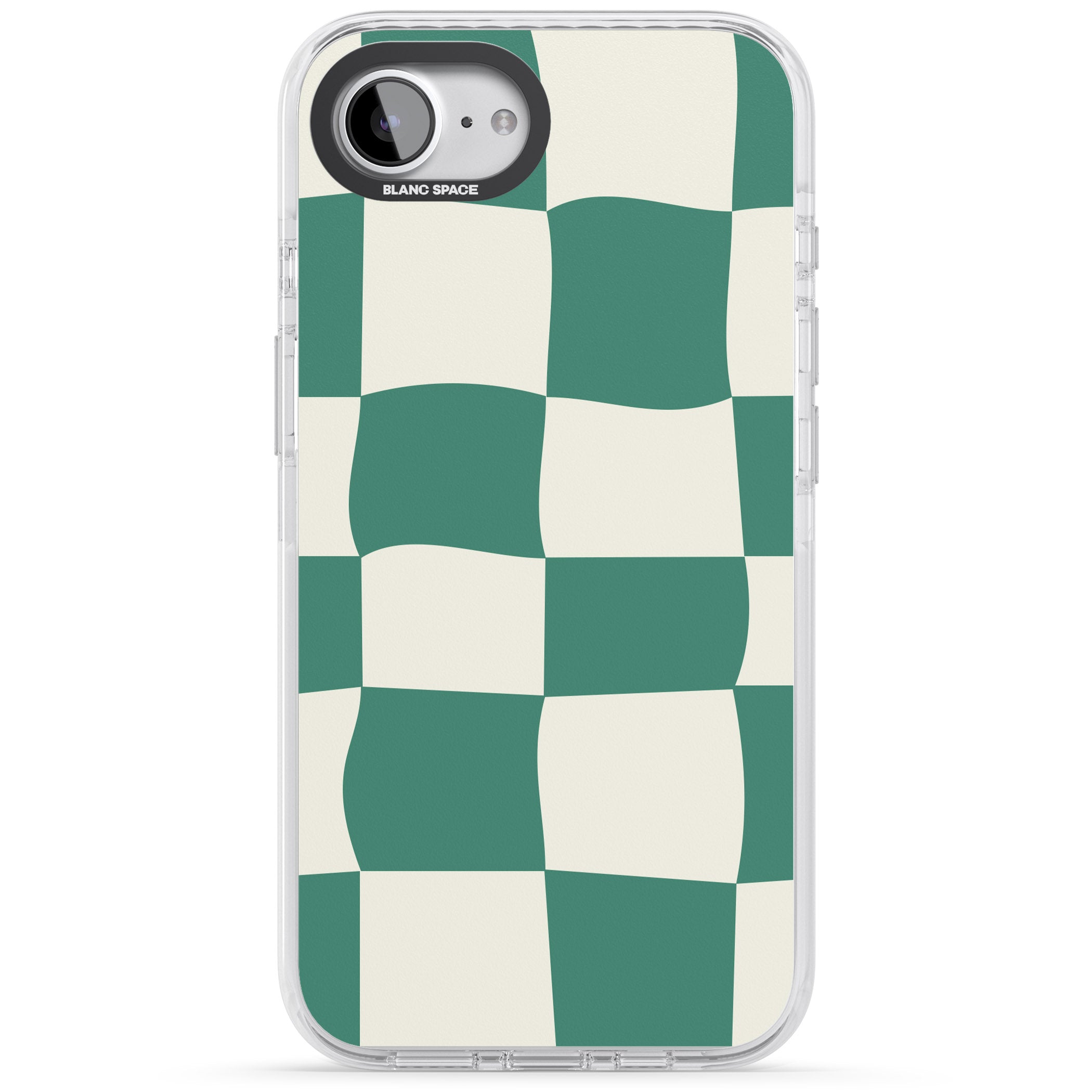 Green & Cream Wavy Check