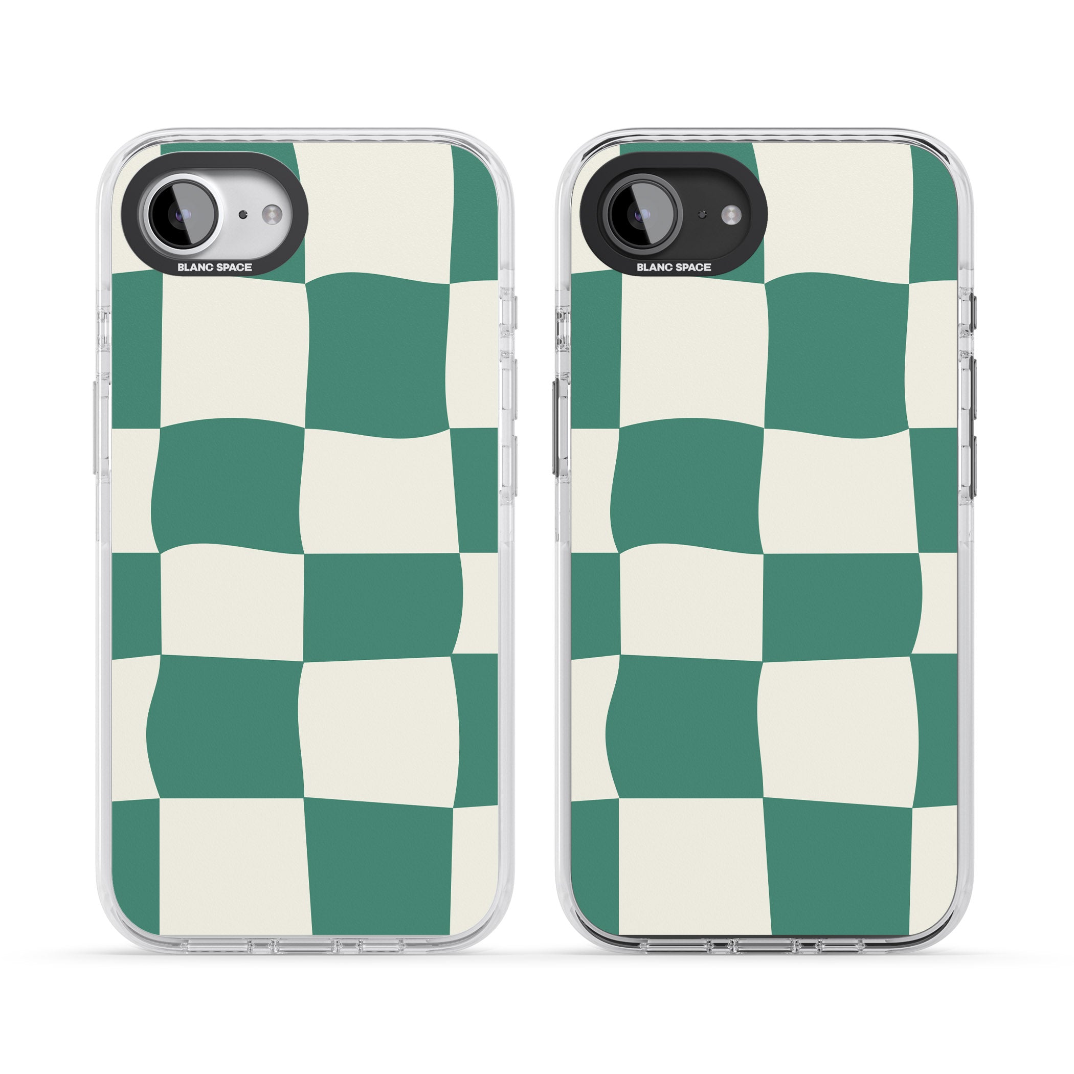 Green & Cream Wavy Check