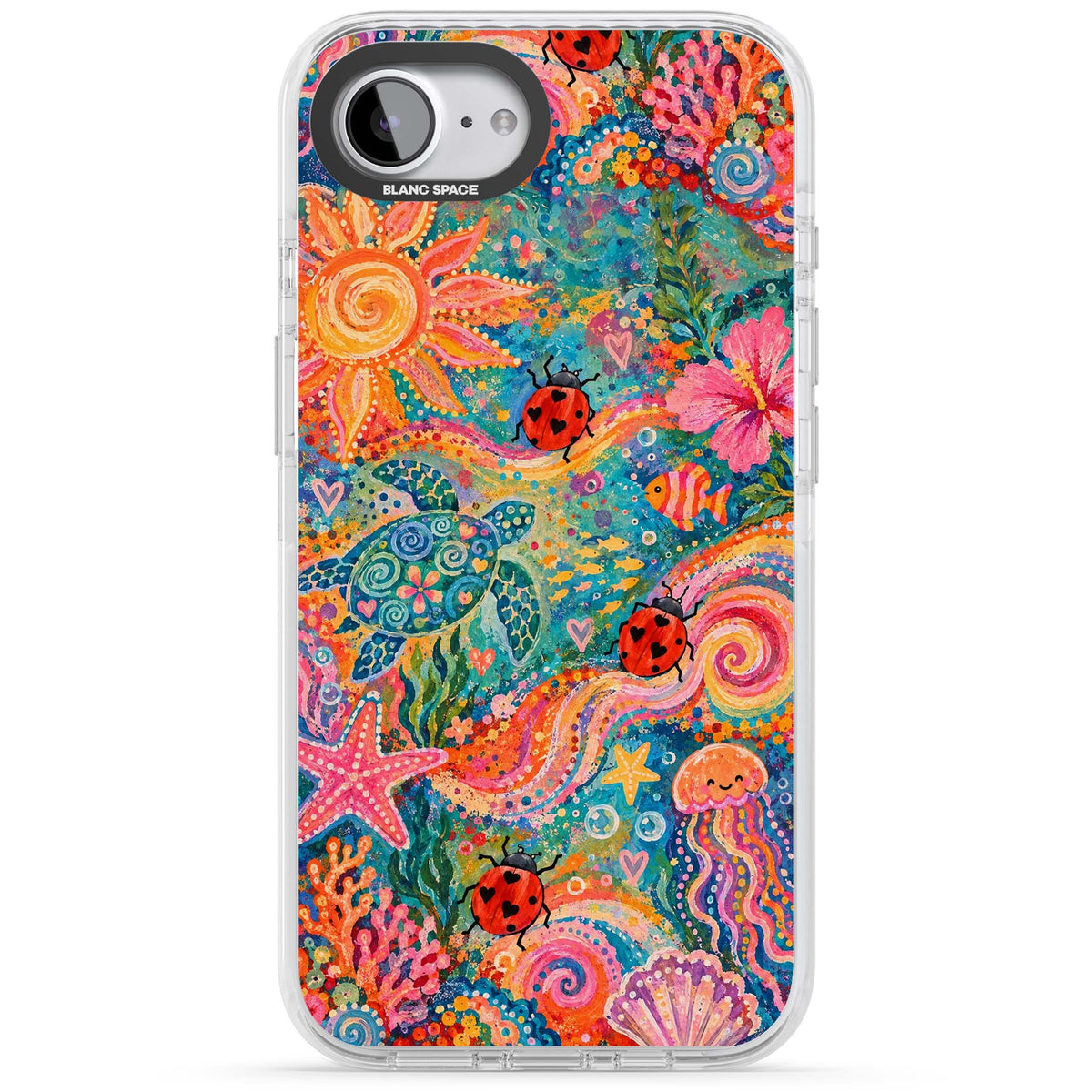 Coral Whimsy for her iPhone case | Clear Impact case for iPhone 16e, iPhone 17e