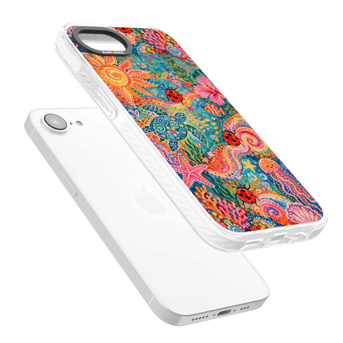 Coral Whimsy for her iPhone case | Clear Impact case for iPhone 16e, iPhone 17e