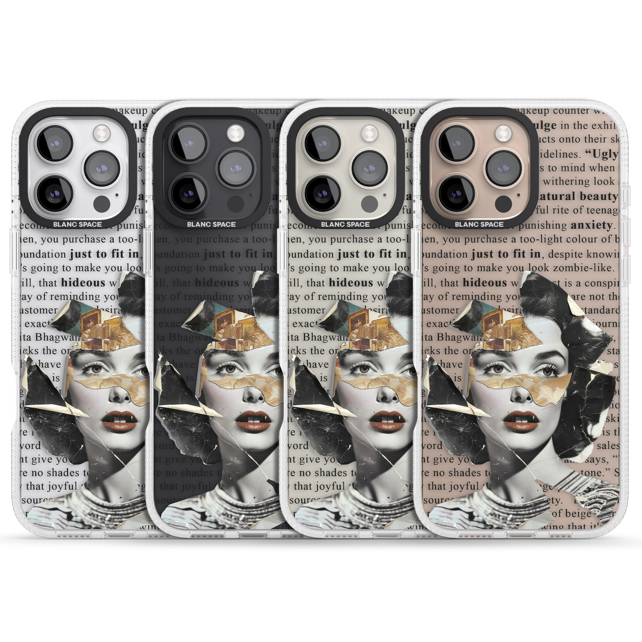 Beauty is Within iPhone 16 Pro Max / 16 Pro Clear Case Impact Air - Blanc Space