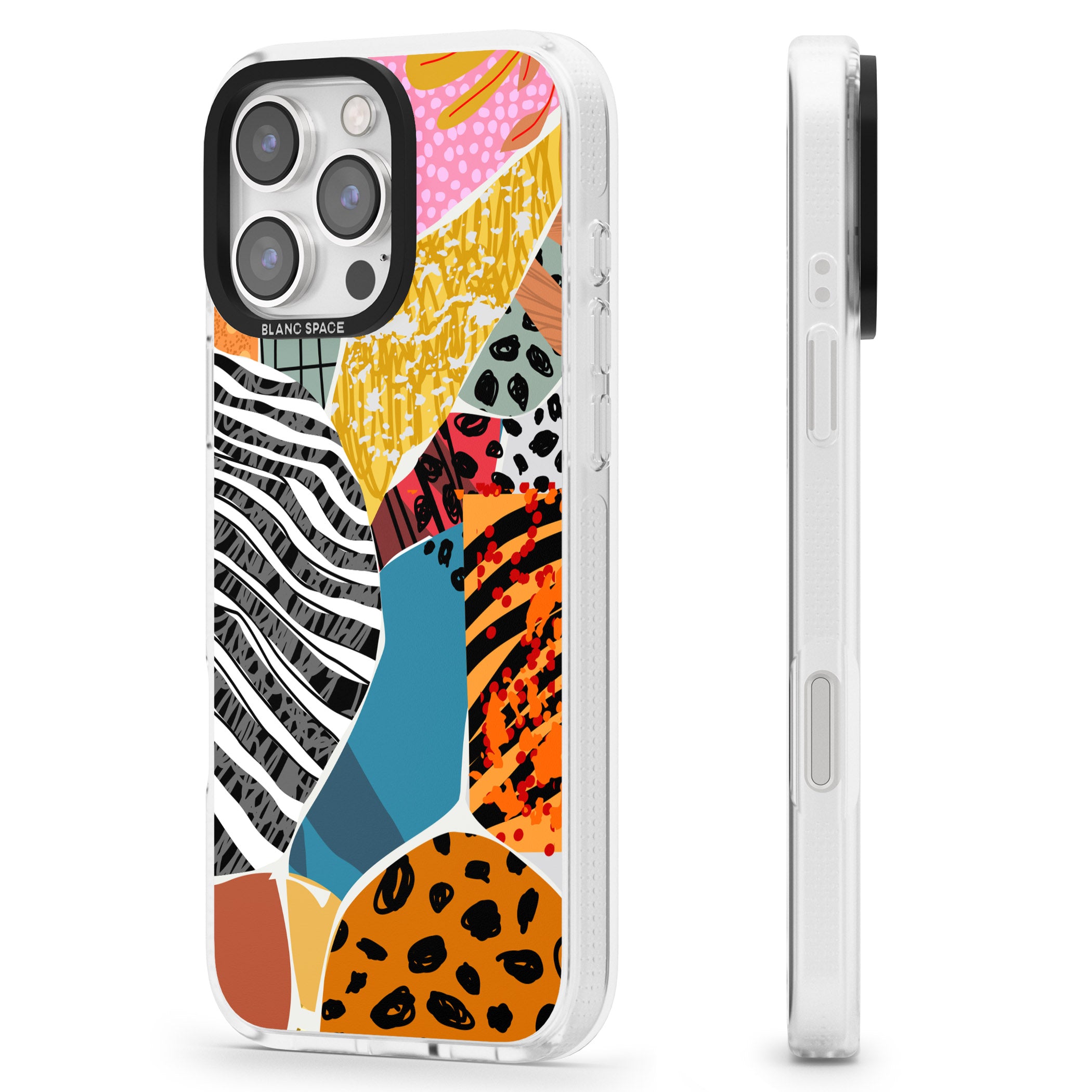 Print Passion iPhone 16 Pro Max / 16 Pro Clear Case Impact Air - Blanc Space