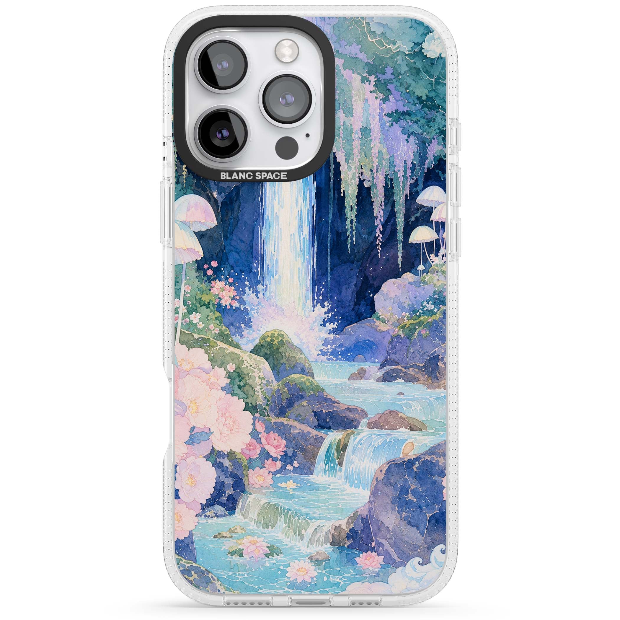 Mystic Waterfall art iPhone case | Clear Case Impact Air case for iPhone 16 Pro, iPhone 16 Pro Max