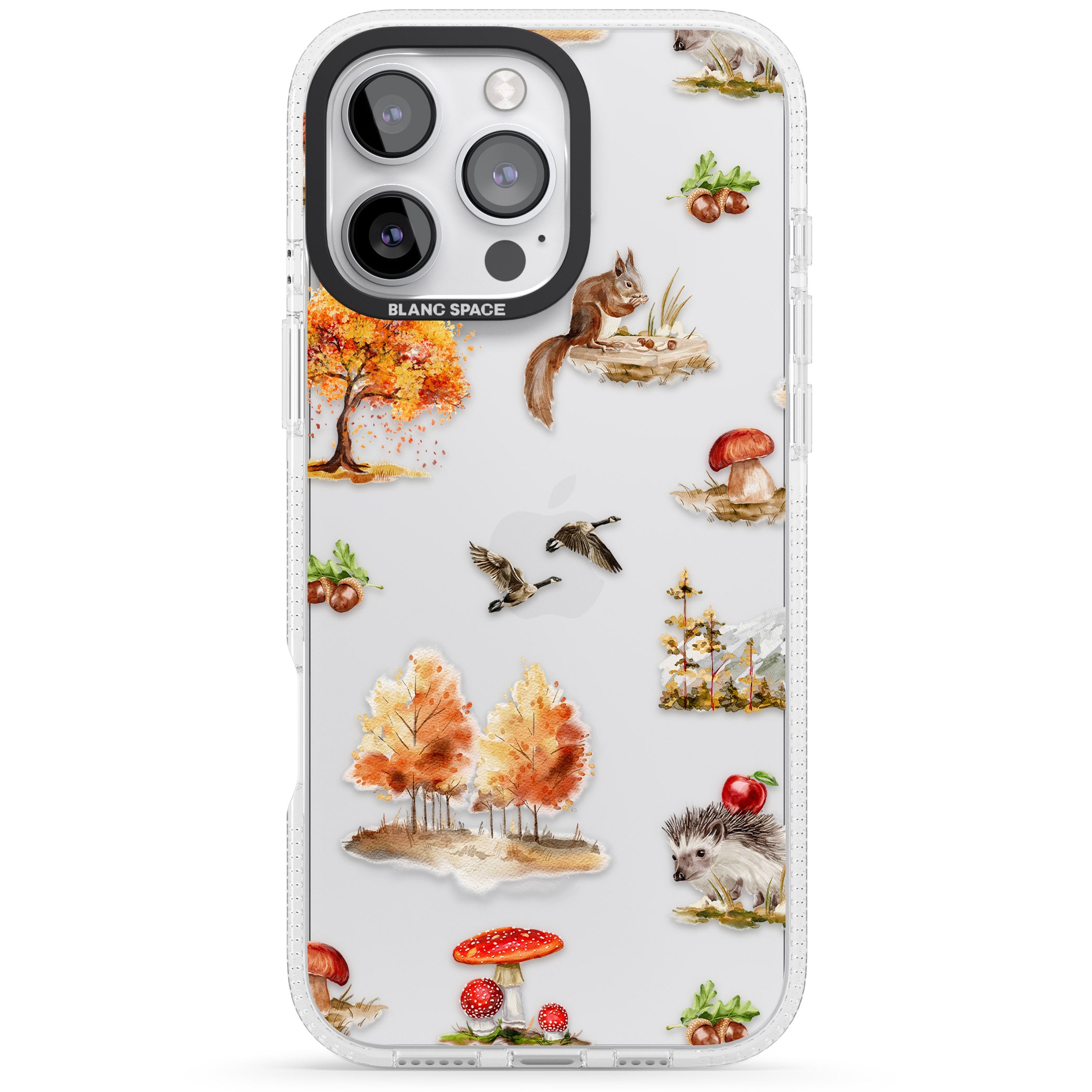 Fall Forest Friends iPhone 16 Pro Max / 16 Pro Clear Case Impact Air - Blanc Space