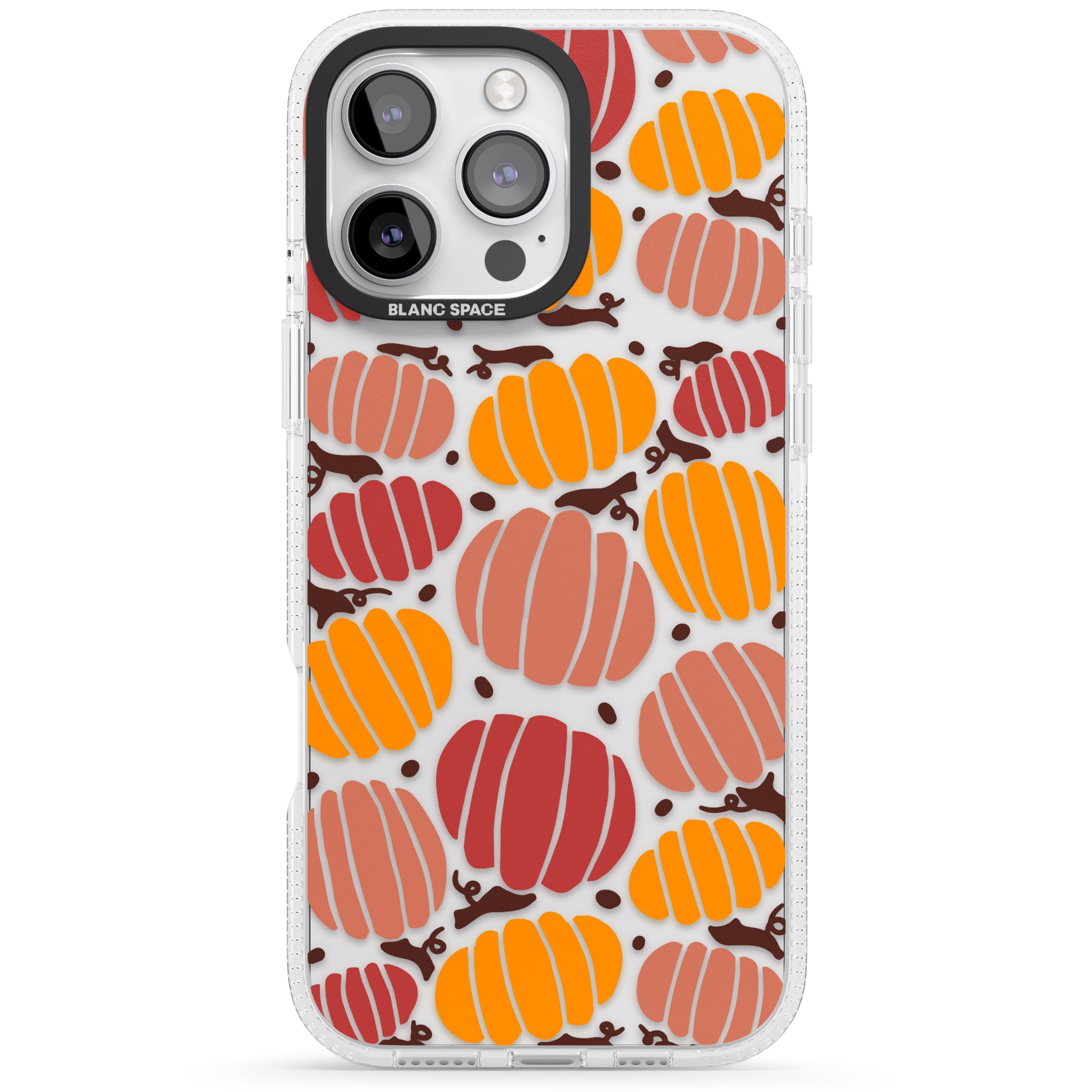 Autumn Pumpkin Patch iPhone 16 Pro Max / 16 Pro Clear Case Impact Air - Blanc Space