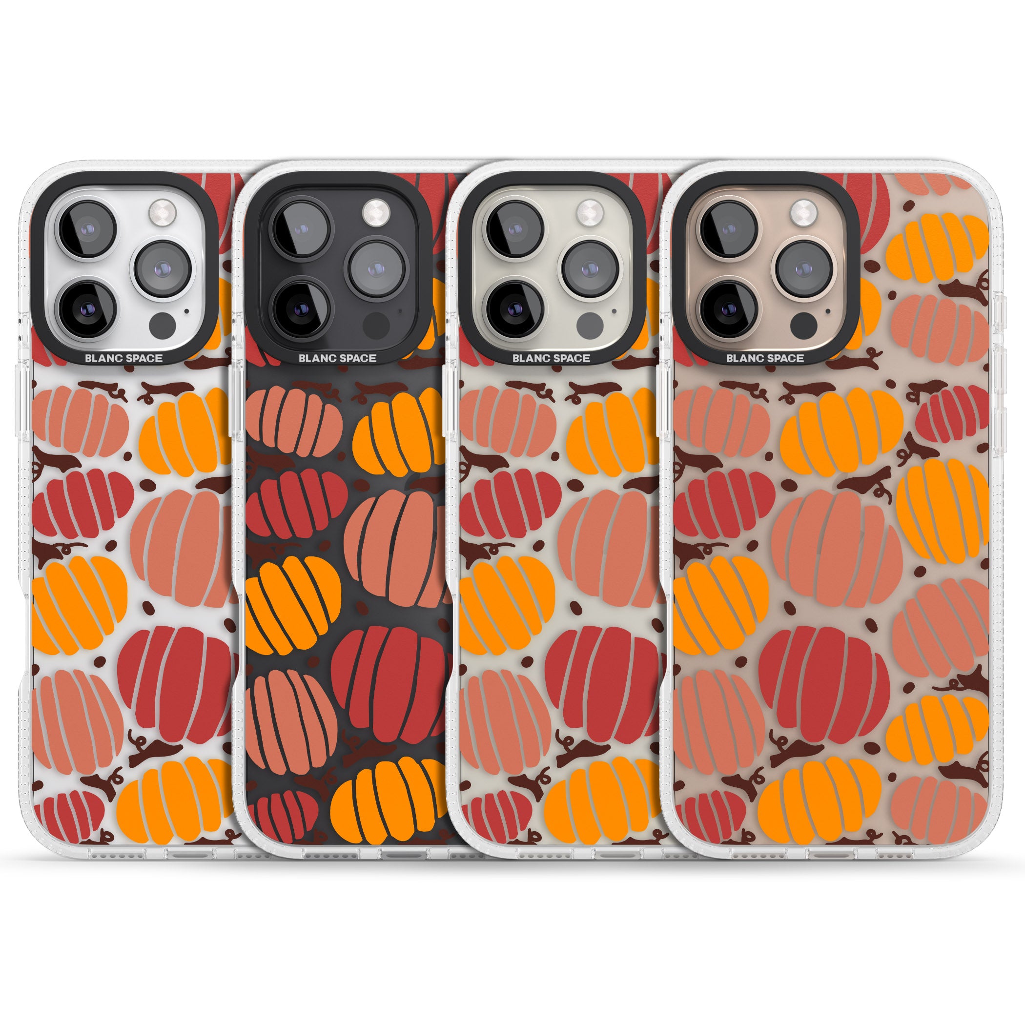 Autumn Pumpkin Patch iPhone 16 Pro Max / 16 Pro Clear Case Impact Air - Blanc Space