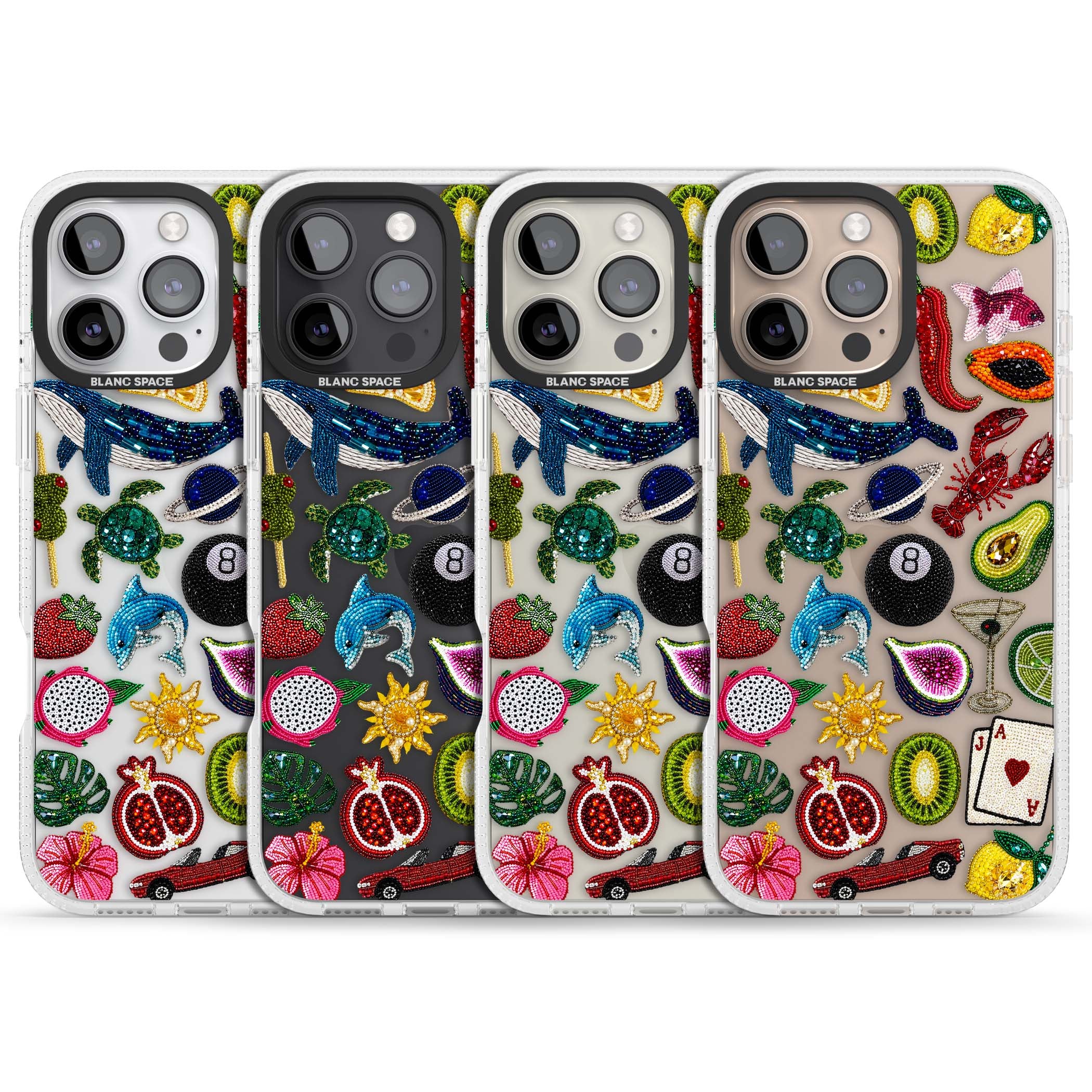 Beaded Mix cute iPhone case | Clear Case Impact Air case for iPhone 16 Pro, iPhone 16 Pro Max