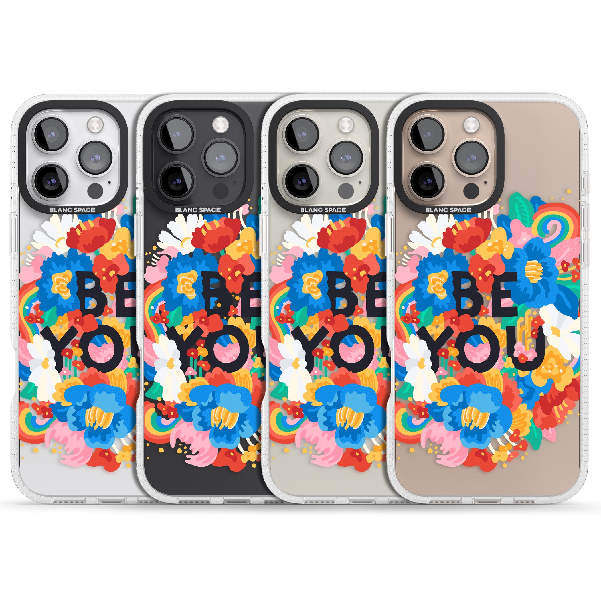 Be You iPhone 16 Pro Max / 16 Pro Clear Case Impact Air - Blanc Space