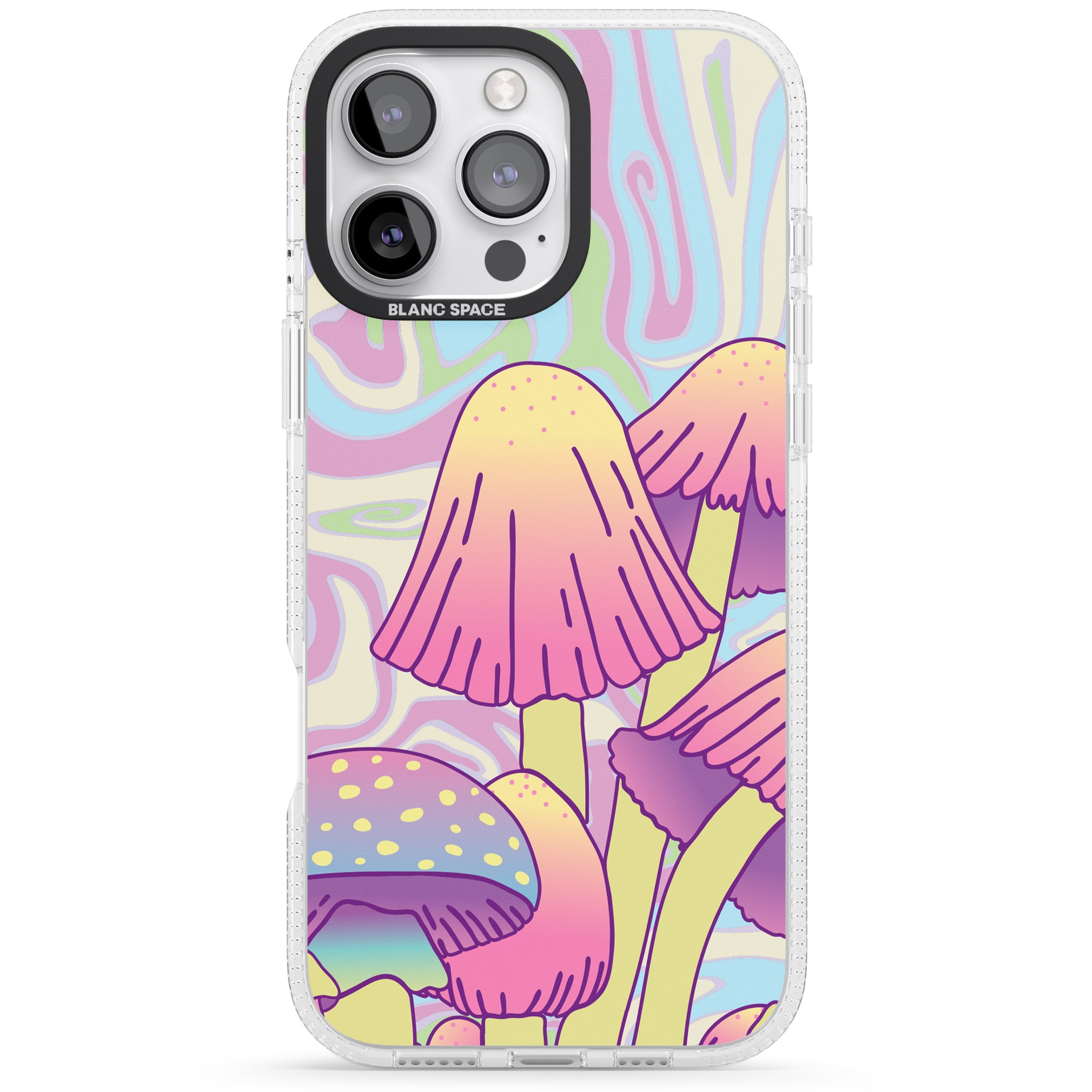 Shroomin' iPhone 16 Pro Max / 16 Pro Clear Case Impact Air - Blanc Space