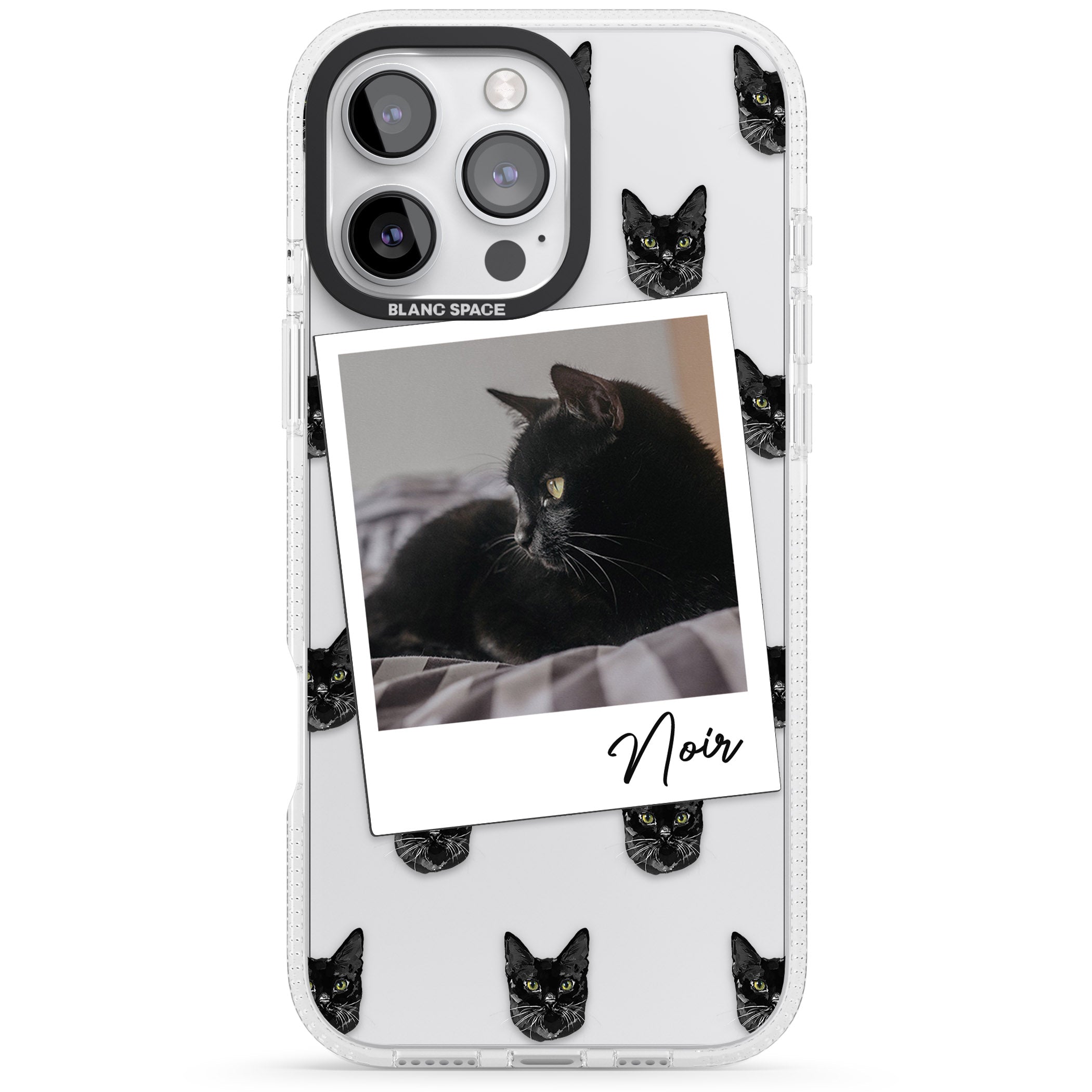 Personalised Bombay Cat Photo iPhone 16 Pro Max / 16 Pro Clear Case Impact Air - Blanc Space