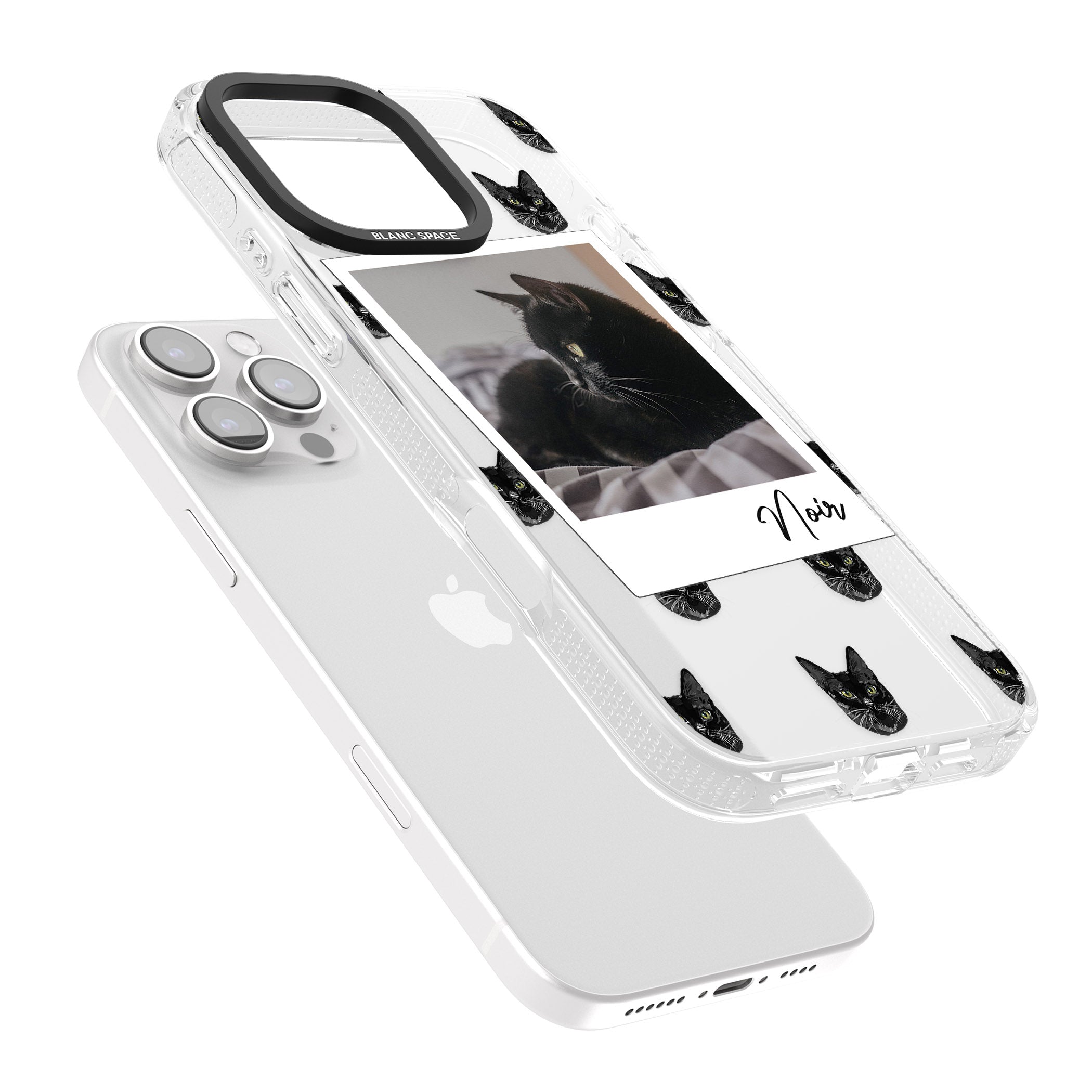 Personalised Bombay Cat Photo iPhone 16 Pro Max / 16 Pro Clear Case Impact Air - Blanc Space