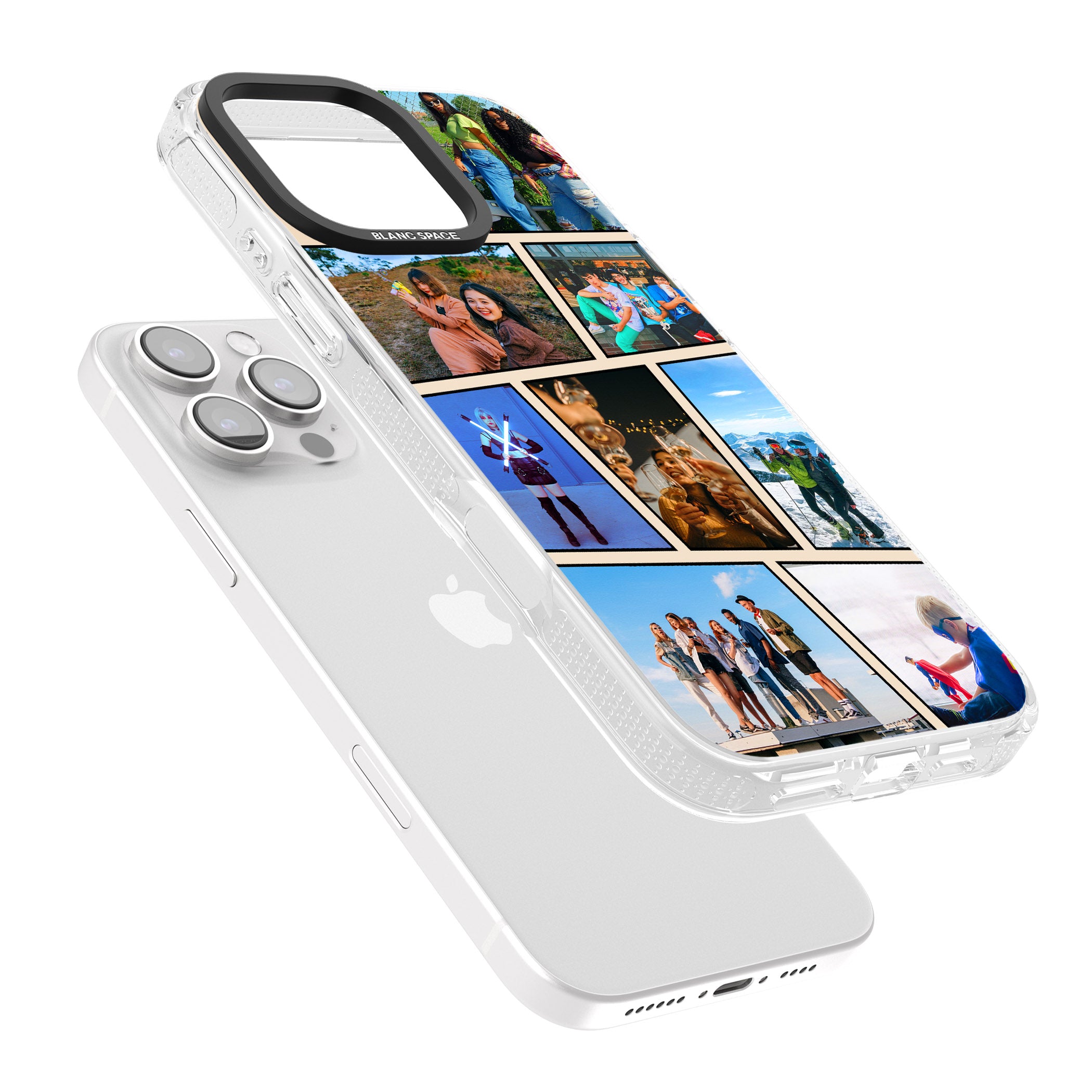 Comic Strip Photo iPhone 16 Pro Max / 16 Pro Clear Case Impact Air - Blanc Space