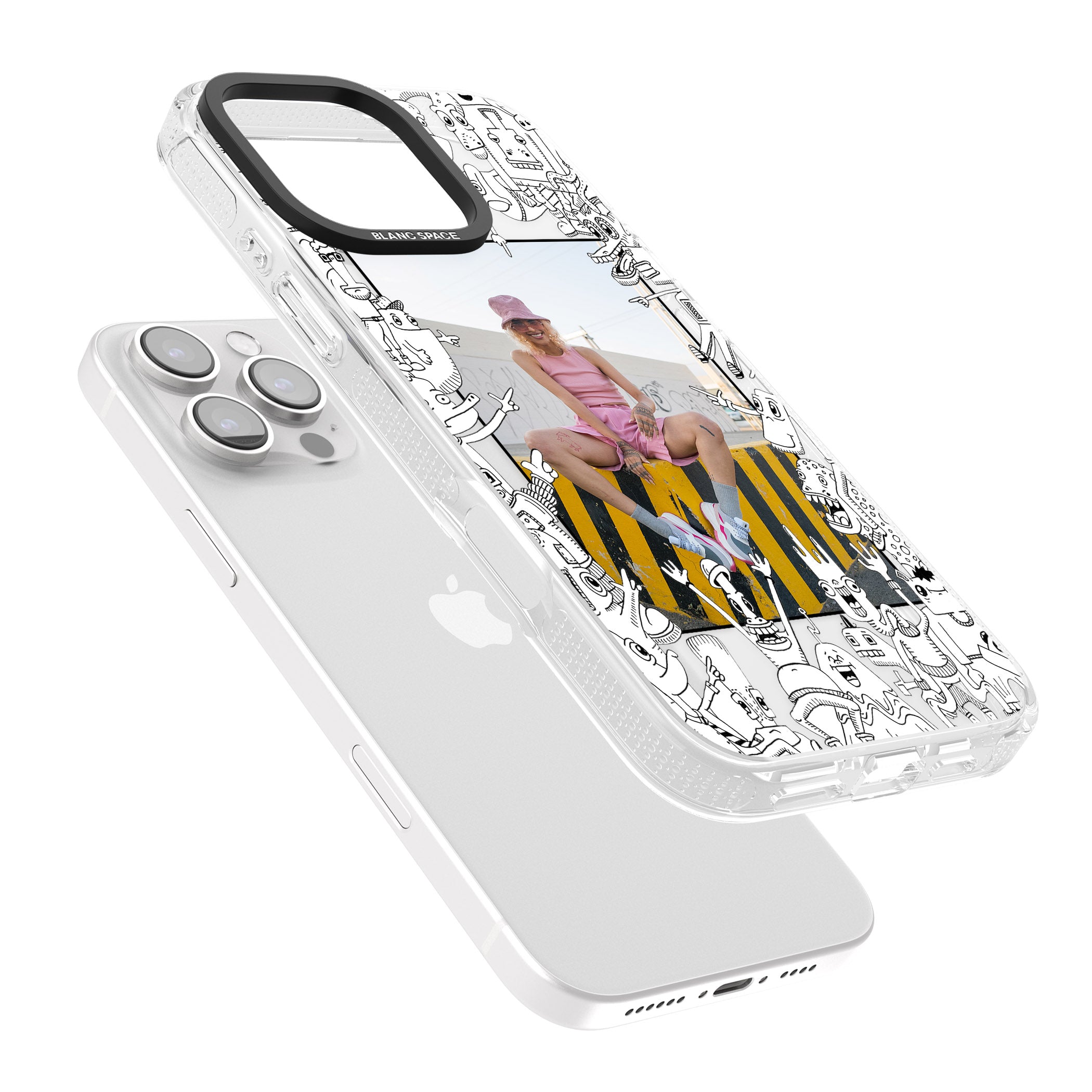 Personalised Look At This Photo Case iPhone 16 Pro Max / 16 Pro Clear Case Impact Air - Blanc Space