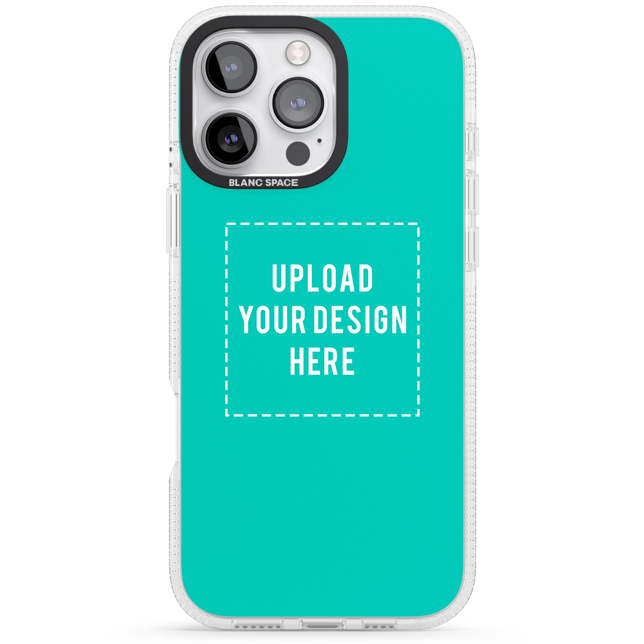 Personalise Your Own Design iPhone 16 Pro Max / 16 Pro Clear Case Impact Air - Blanc Space