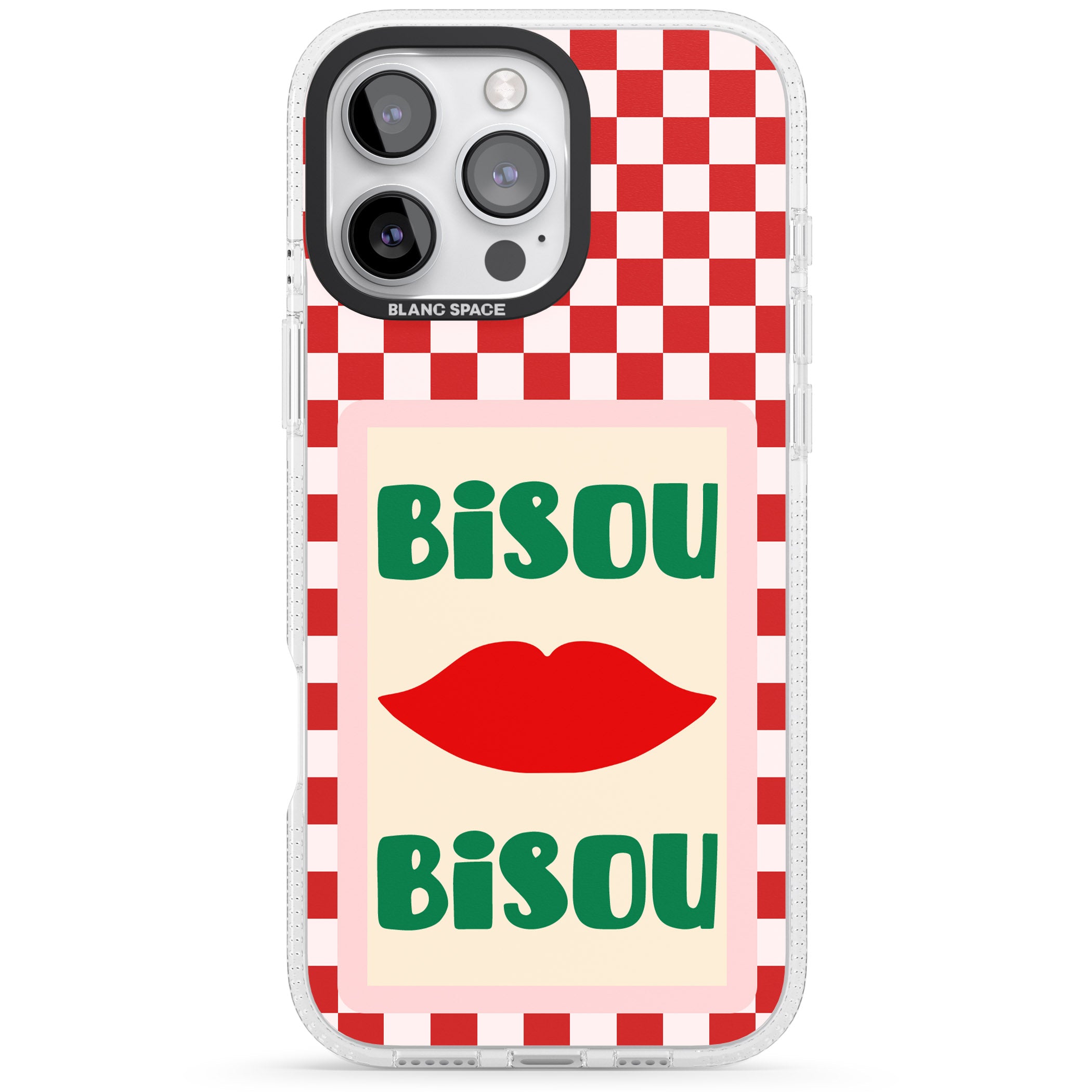Bisou iPhone 16 Pro Max / 16 Pro Clear Case Impact Air - Blanc Space