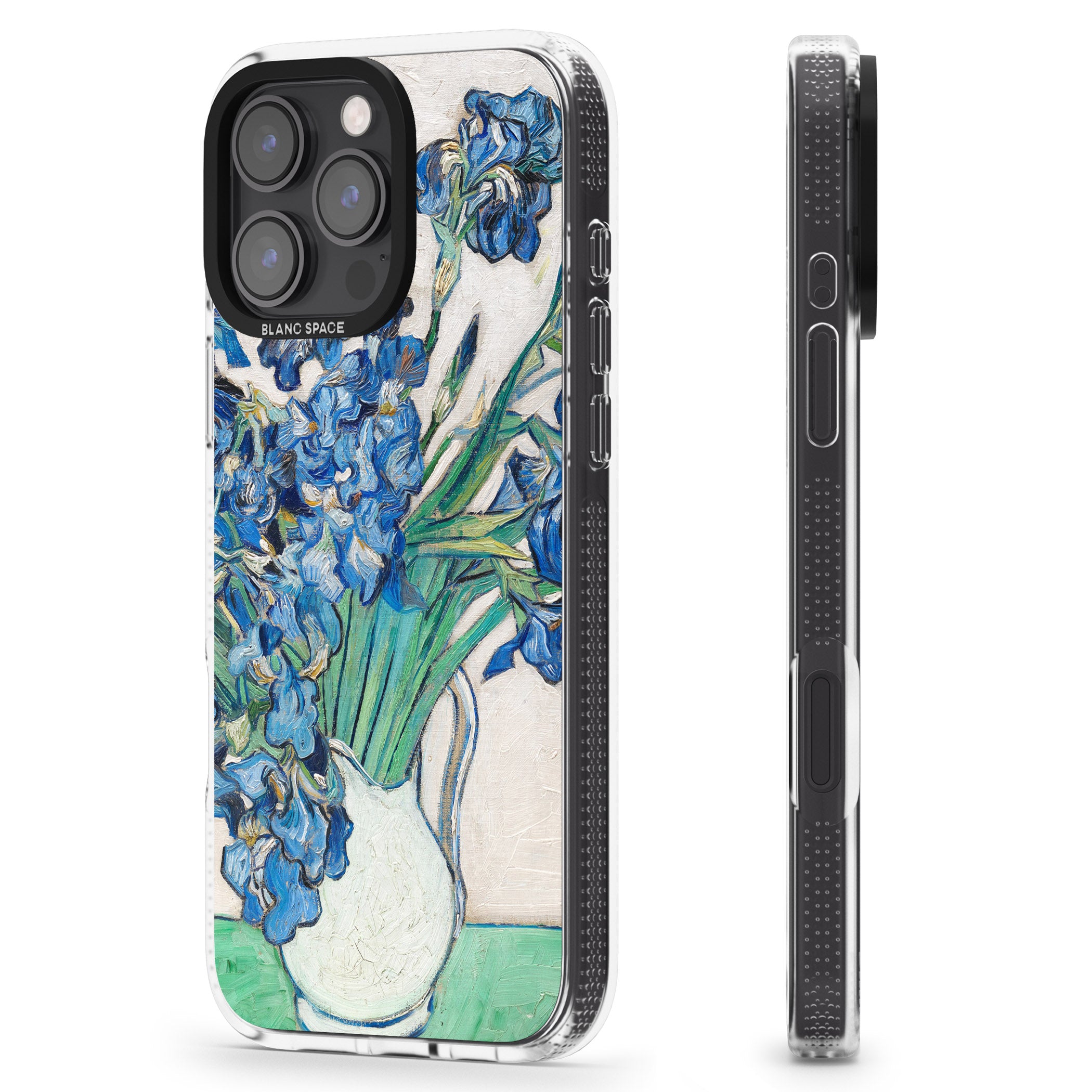 Irises by Vincent Van Gogh iPhone 16 Pro Max / 16 Pro Clear Case Impact Air - Blanc Space