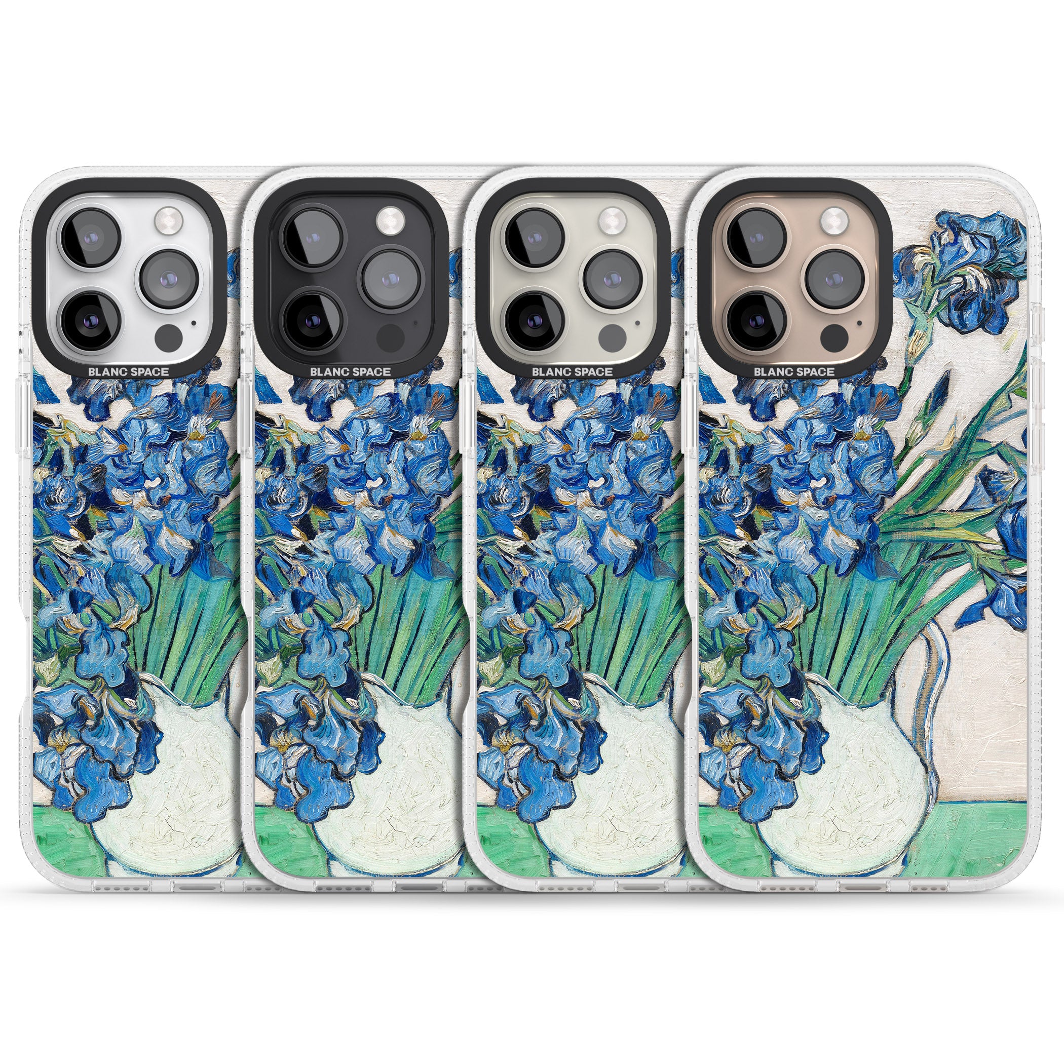 Irises by Vincent Van Gogh iPhone 16 Pro Max / 16 Pro Clear Case Impact Air - Blanc Space