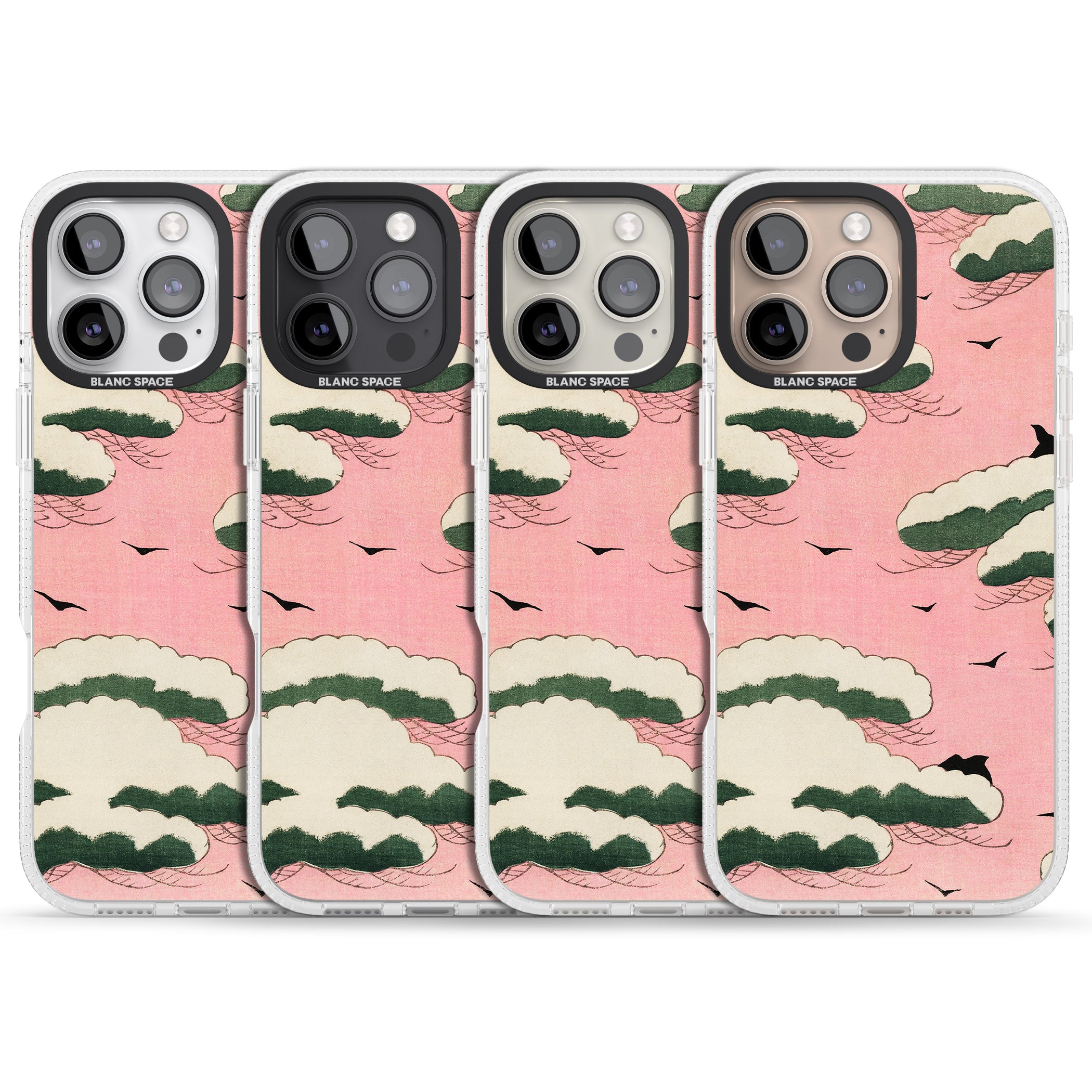 Japanese Pink Sky by Watanabe Seitei iPhone 16 Pro Max / 16 Pro Clear Case Impact Air - Blanc Space