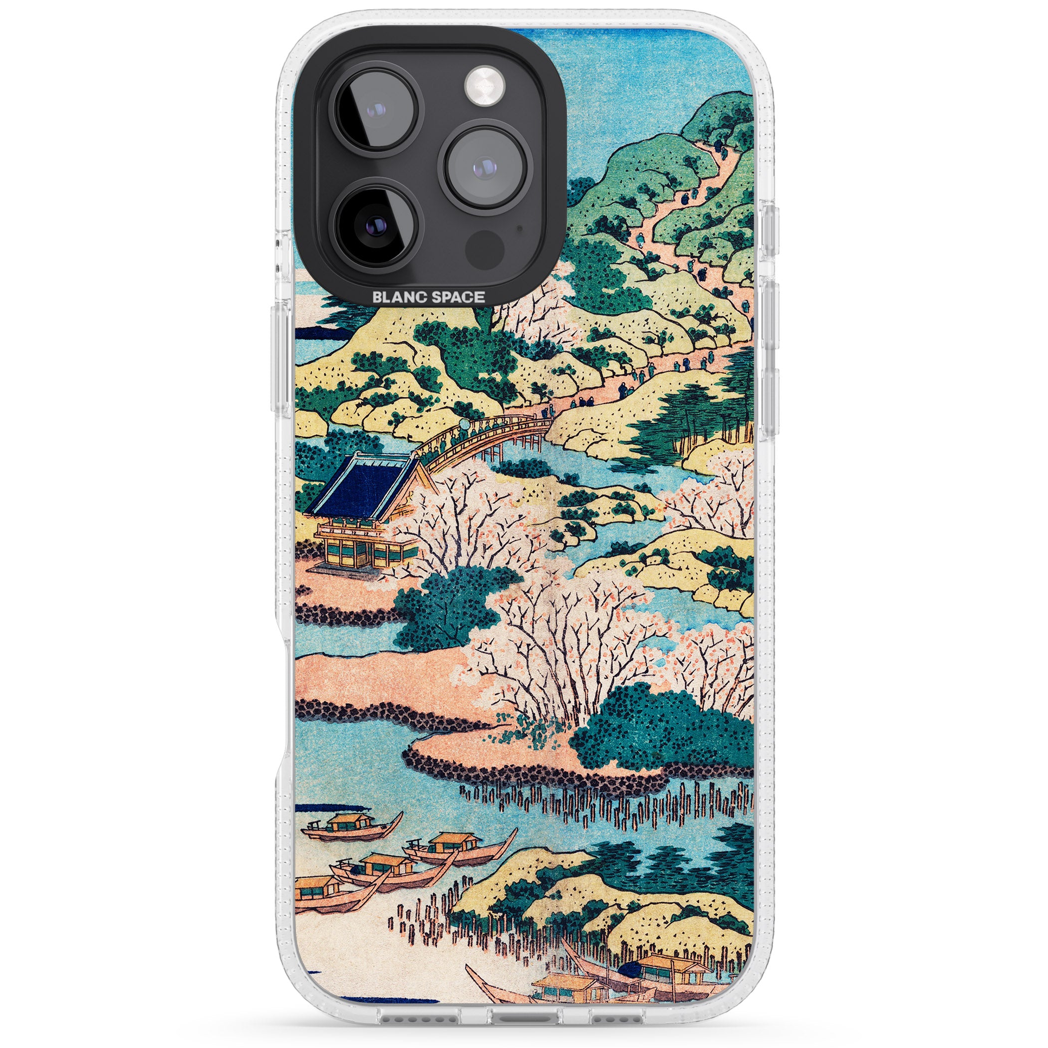 Coastal Community by Katsushika Hokusai iPhone 16 Pro Max / 16 Pro Clear Case Impact Air - Blanc Space