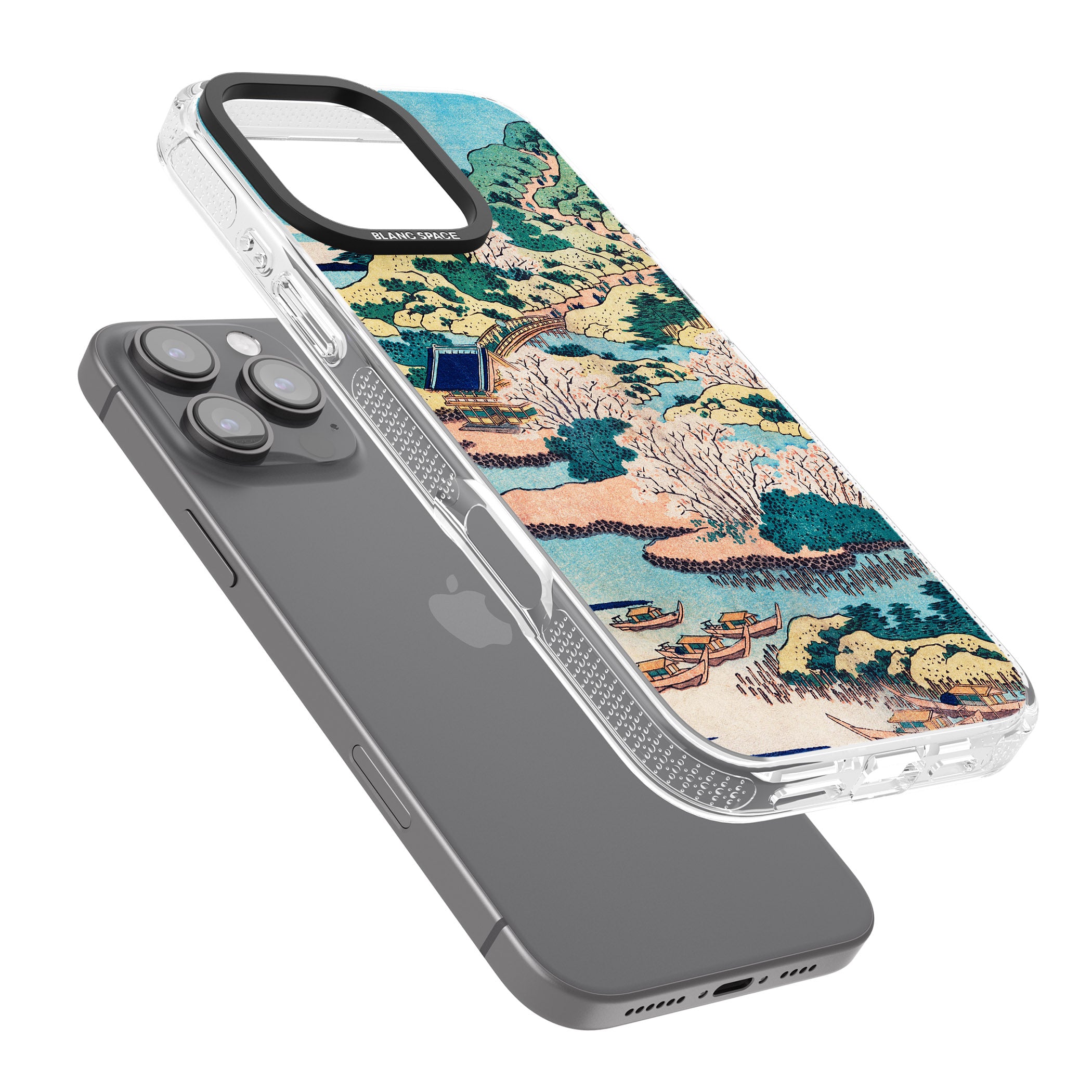 Coastal Community by Katsushika Hokusai iPhone 16 Pro Max / 16 Pro Clear Case Impact Air - Blanc Space
