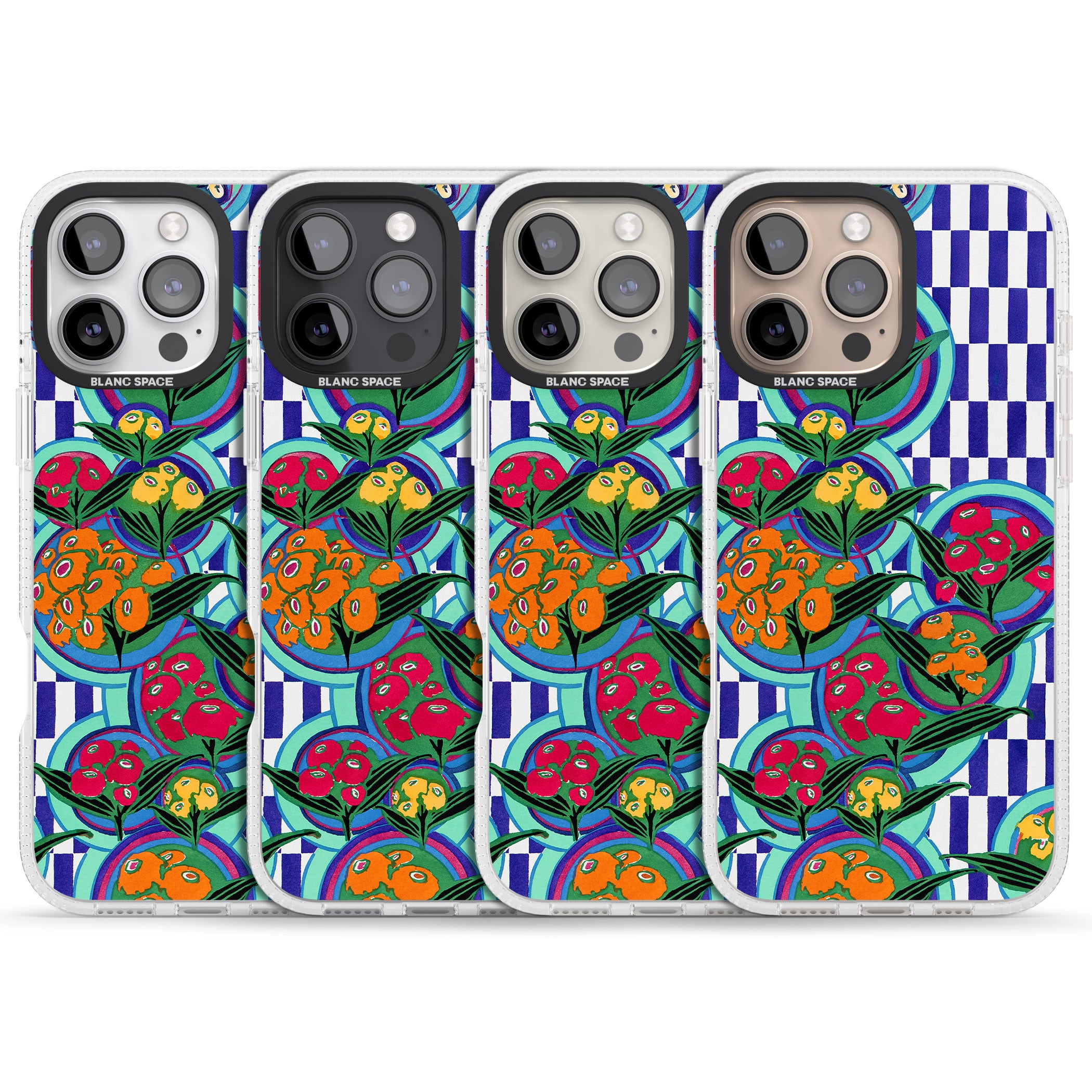 Vintage Fruit Plates iPhone 16 Pro Max / 16 Pro Clear Case Impact Air - Blanc Space