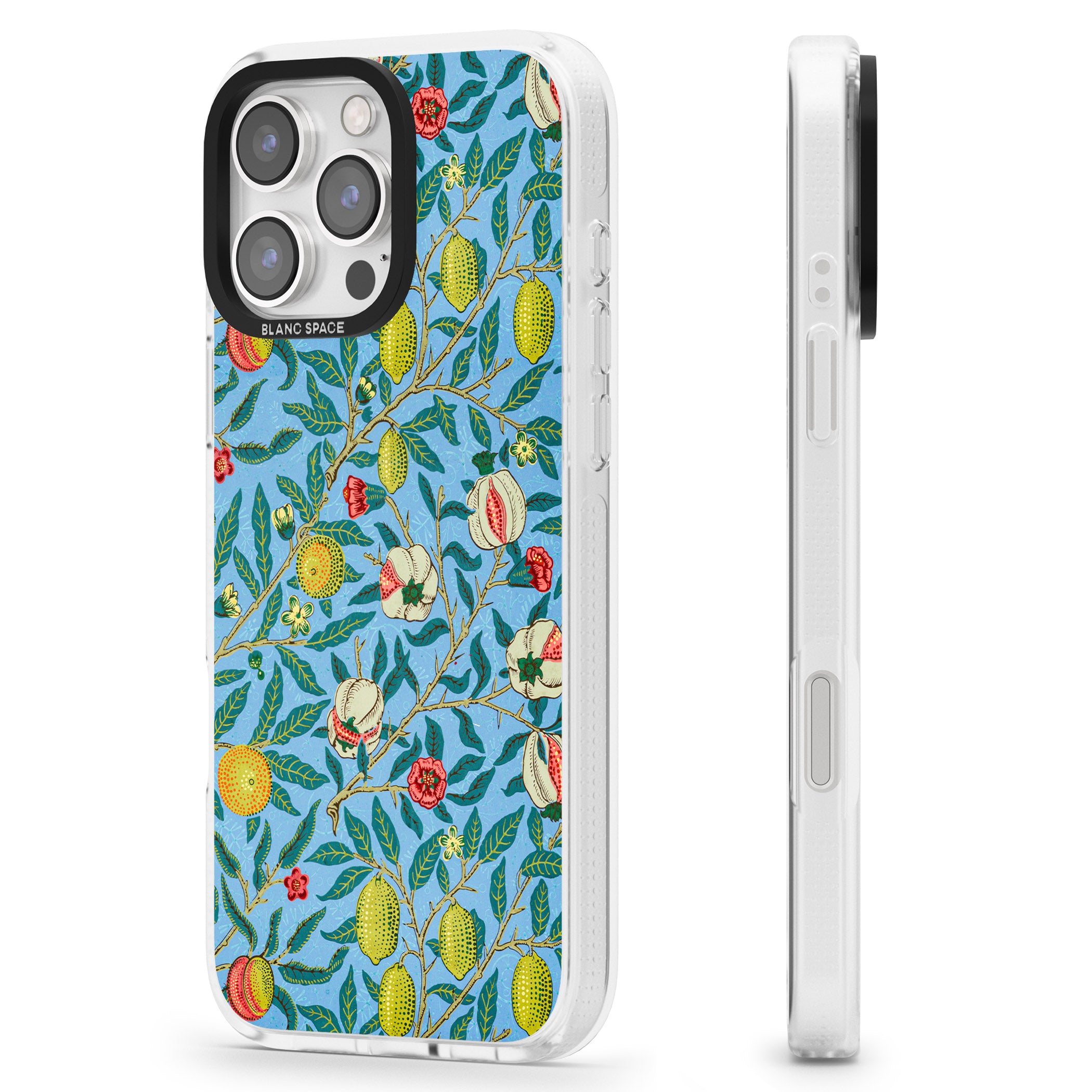 Vintage Fruits iPhone 16 Pro Max / 16 Pro Clear Case Impact Air - Blanc Space