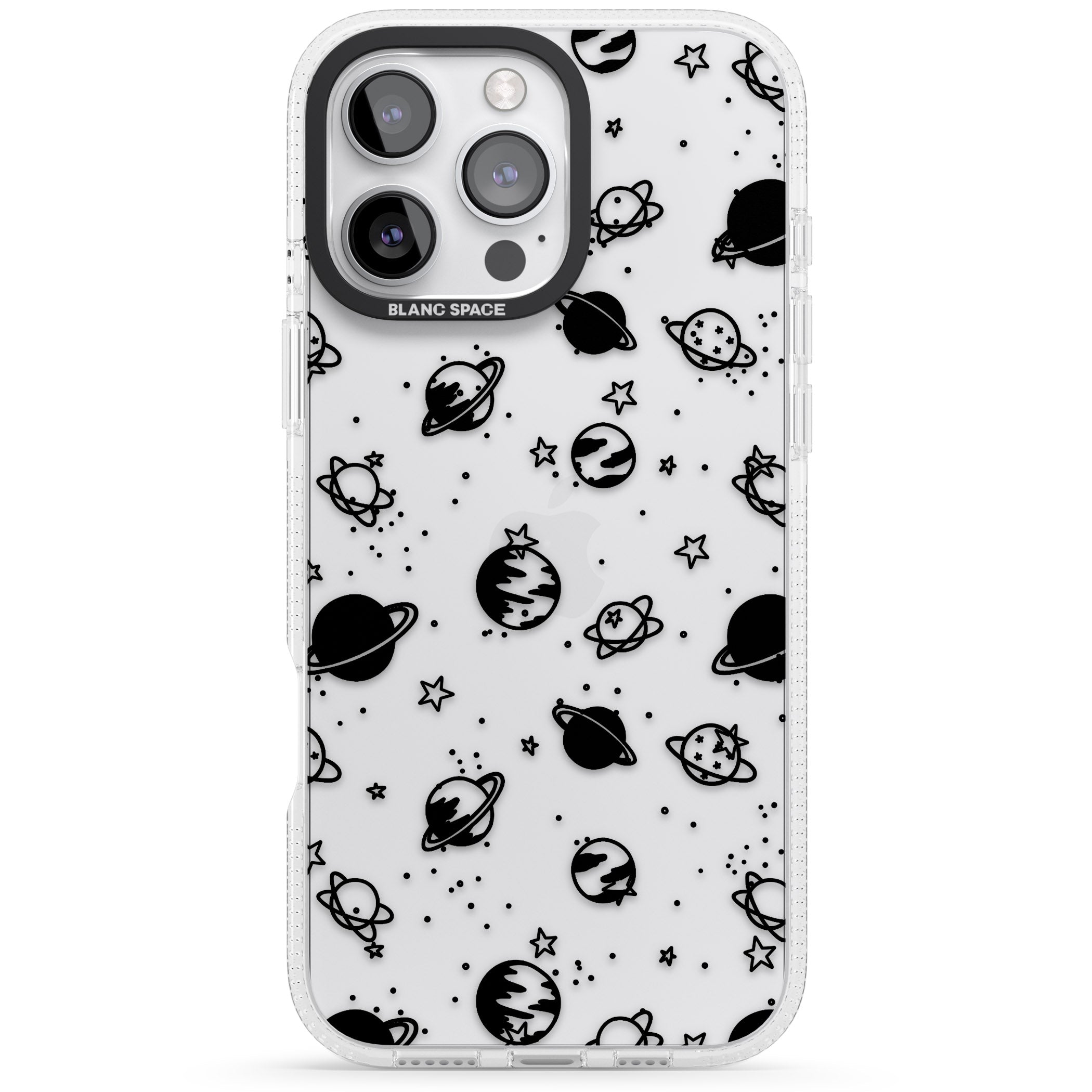 Planets iPhone 16 Pro Max / 16 Pro Clear Case Impact Air - Blanc Space