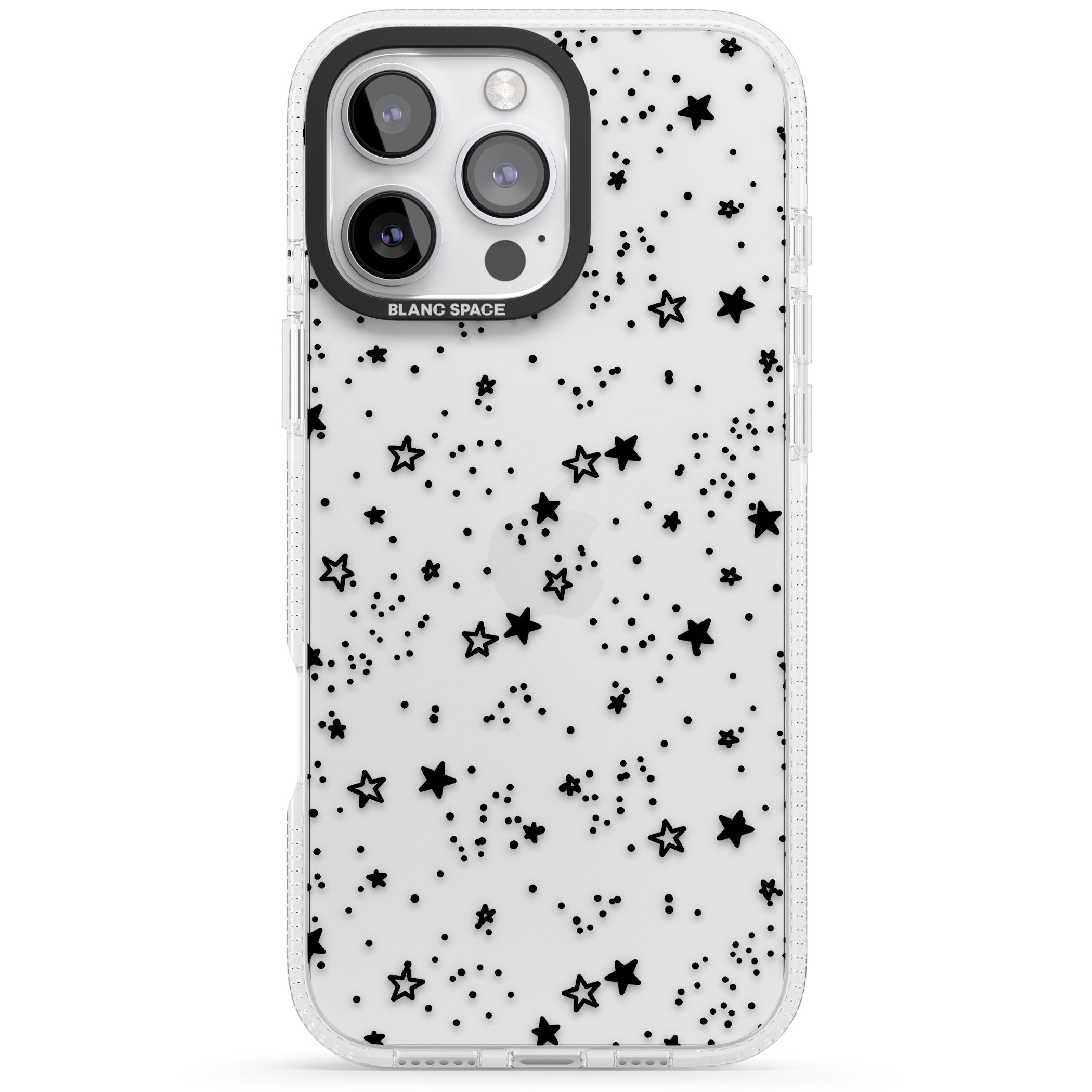 Mixed Stars iPhone 16 Pro Max / 16 Pro Clear Case Impact Air - Blanc Space