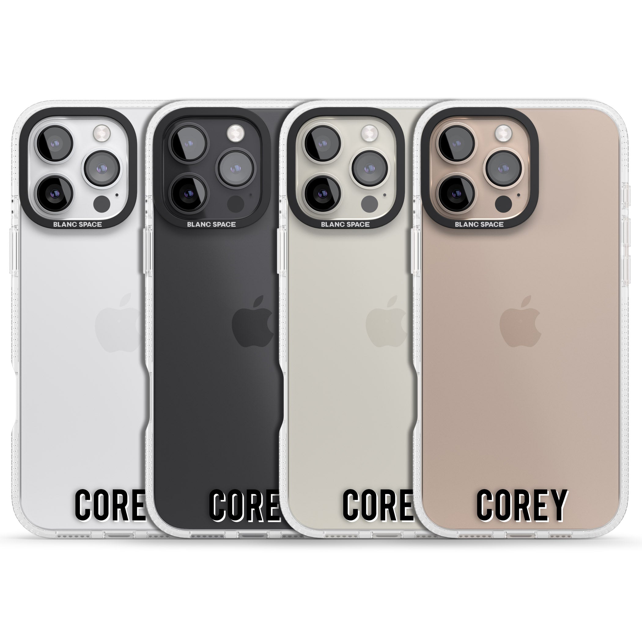 Personalised Clear Text 2A iPhone 16 Pro Max / 16 Pro Clear Case Impact Air - Blanc Space