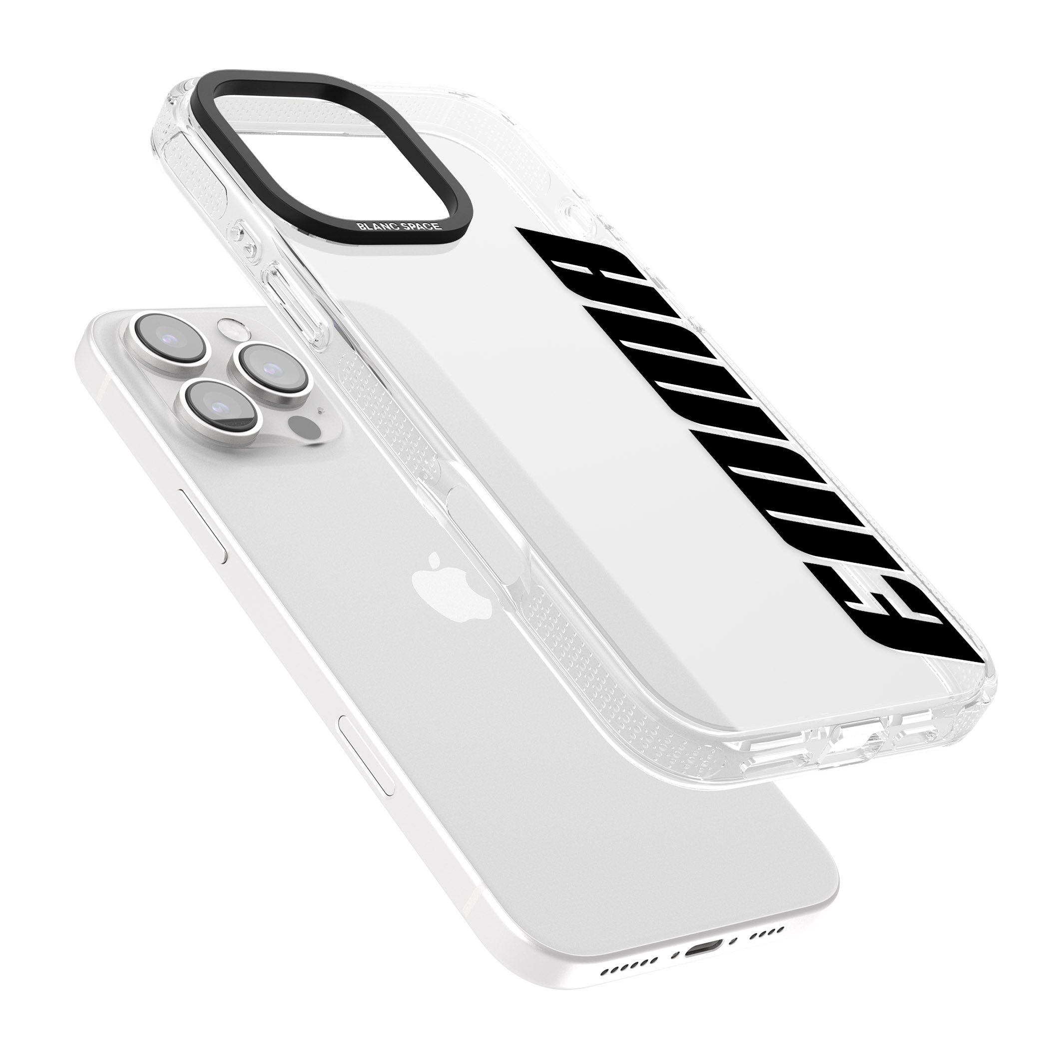 Personalised Clear Text 4A iPhone 16 Pro Max / 16 Pro Clear Case Impact Air - Blanc Space