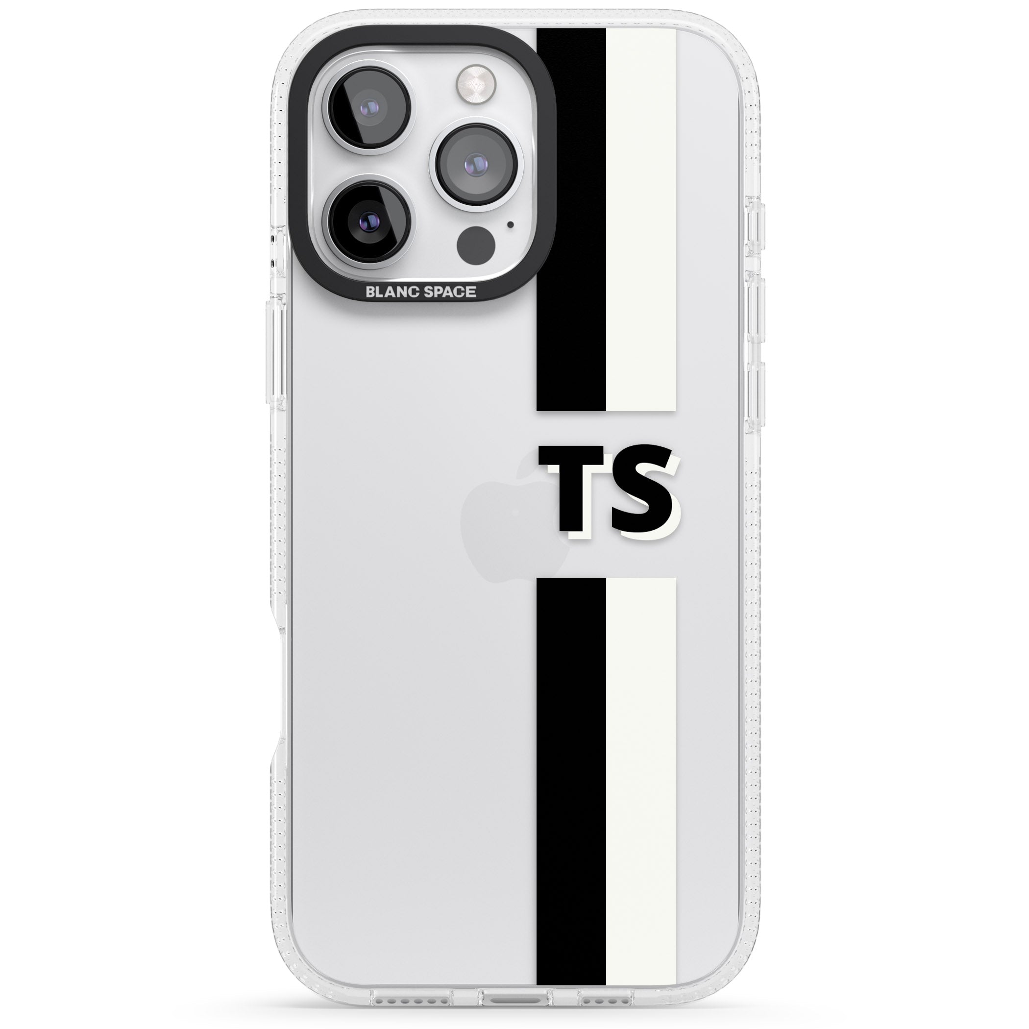 Personalised Clear Text 6A iPhone 16 Pro Max / 16 Pro Clear Case Impact Air - Blanc Space