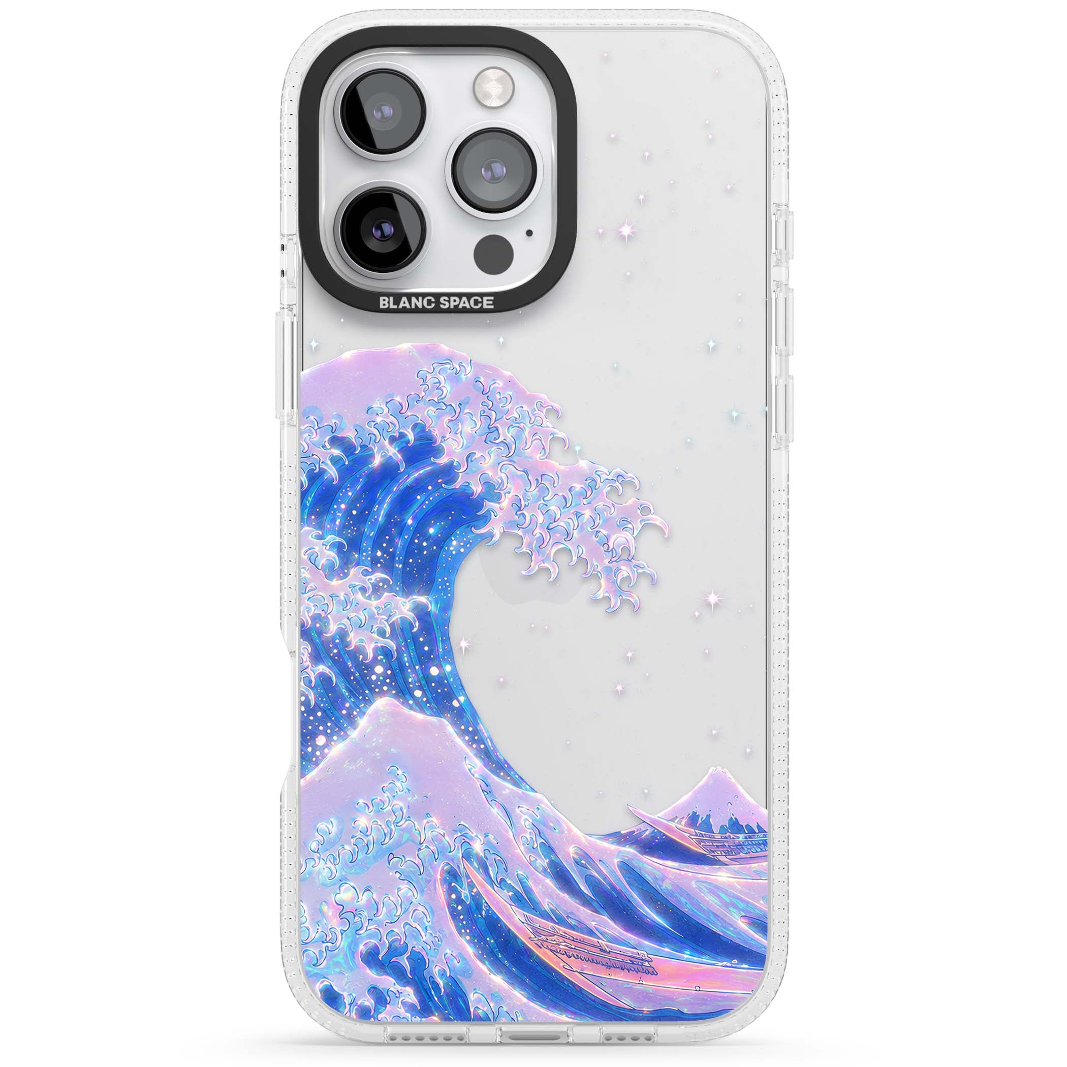 The Great Wave In Opal japanese iPhone case | Clear Case Impact Air case for iPhone 16 Pro, iPhone 16 Pro Max