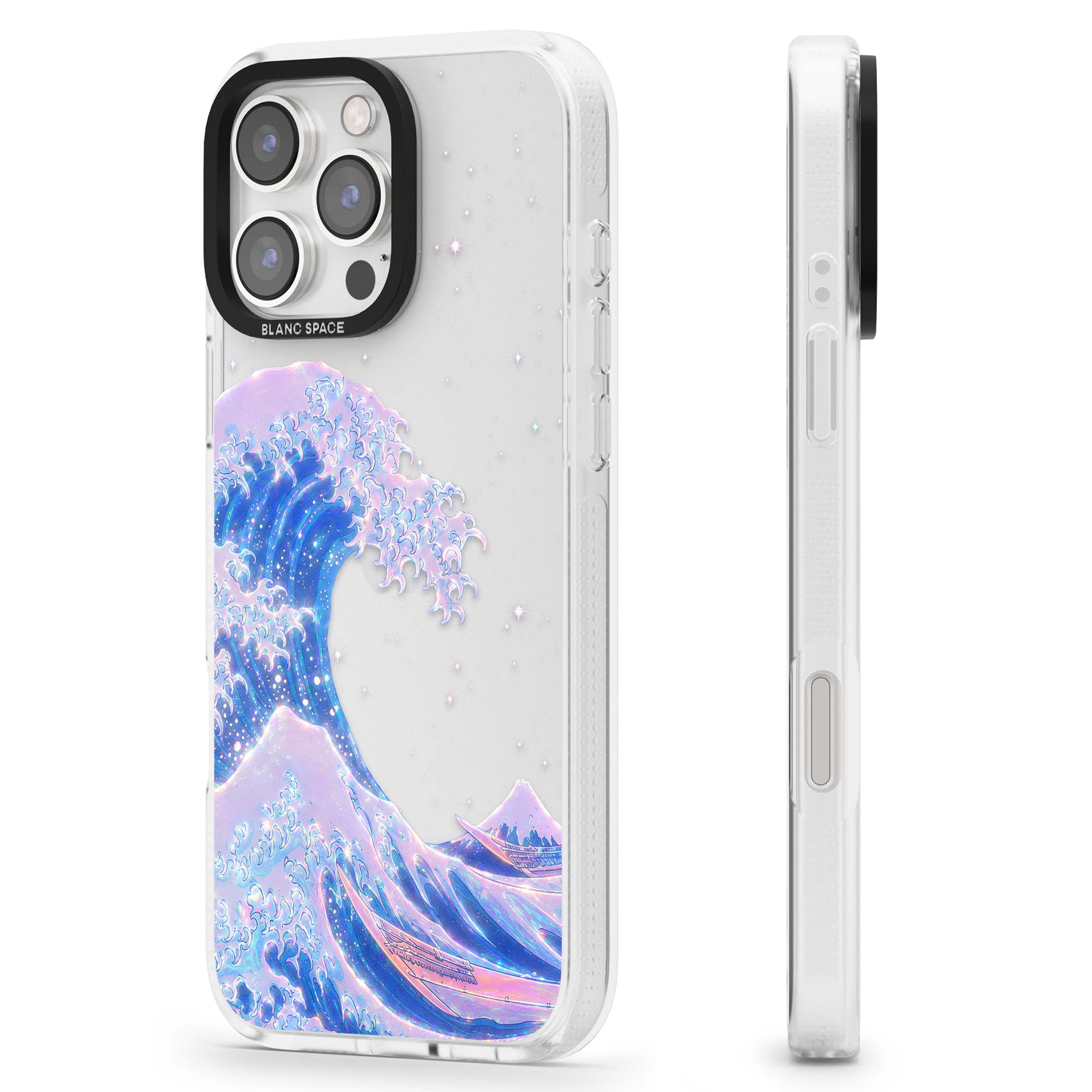 The Great Wave In Opal japanese iPhone case | Clear Case Impact Air case for iPhone 16 Pro, iPhone 16 Pro Max