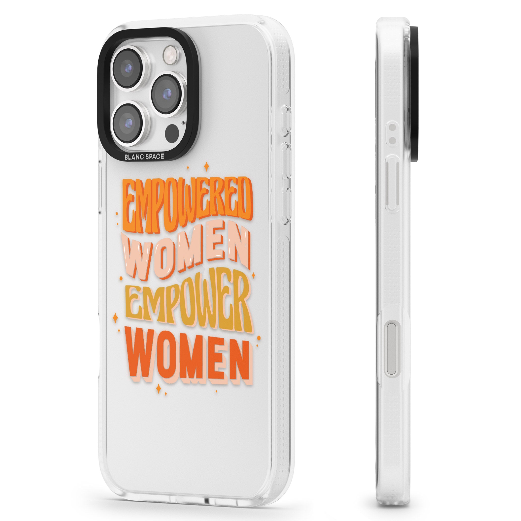 Empowered Women iPhone 16 Pro Max / 16 Pro Clear Case Impact Air - Blanc Space