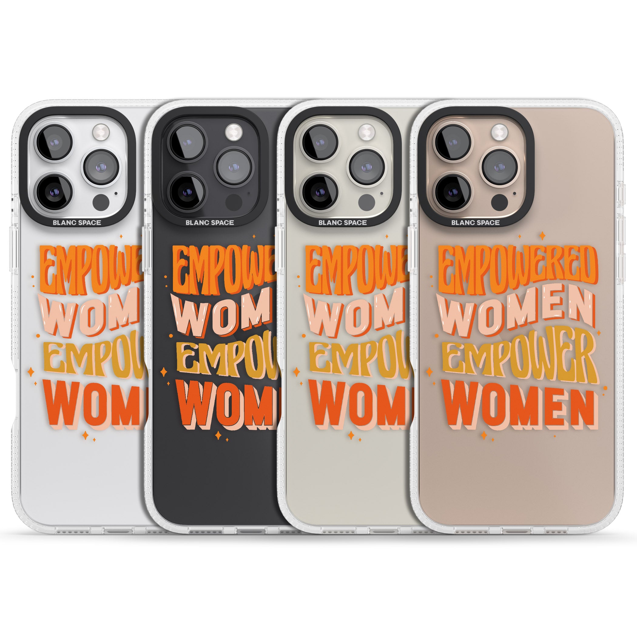 Empowered Women iPhone 16 Pro Max / 16 Pro Clear Case Impact Air - Blanc Space