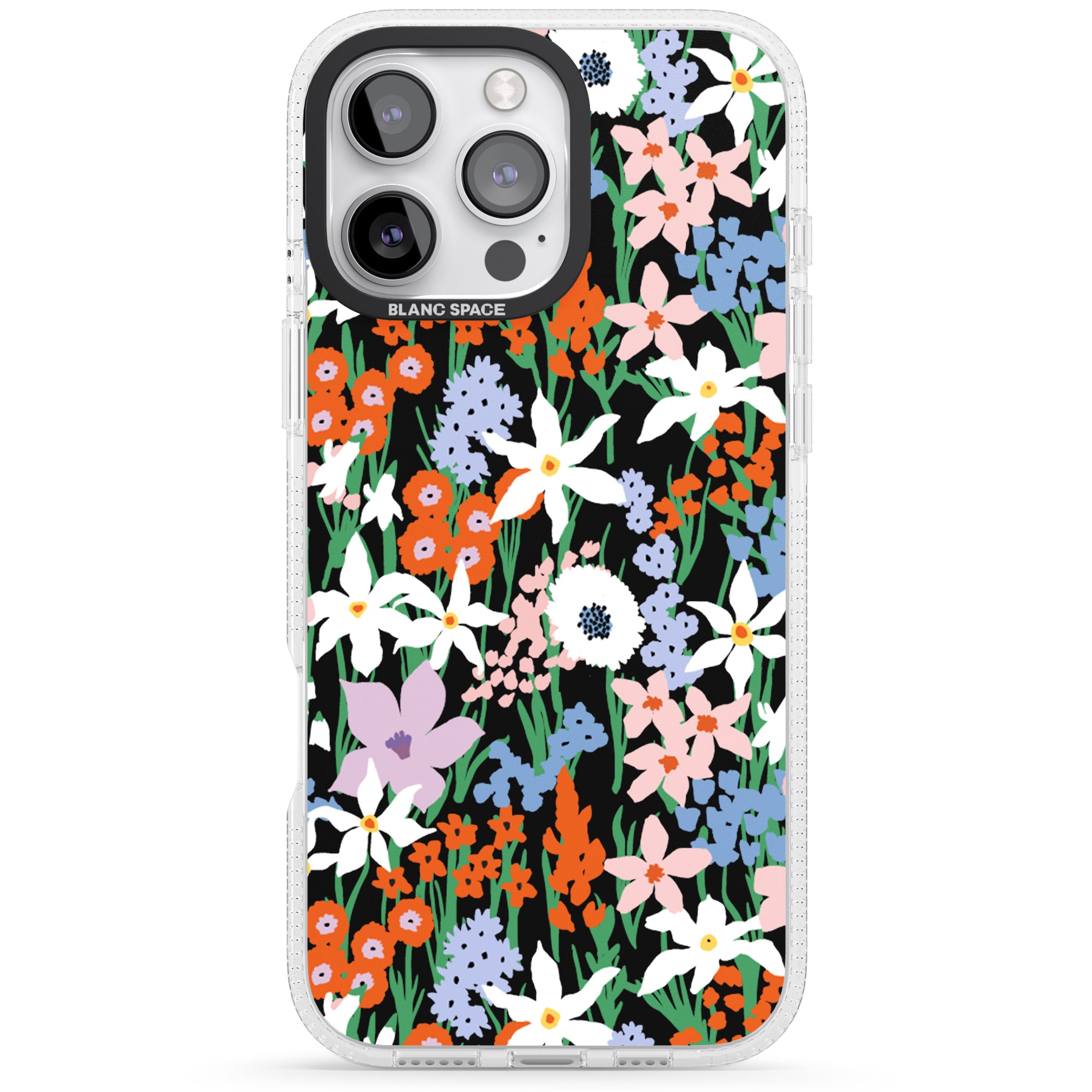 Springtime Meadow: Solid iPhone 16 Pro Max / 16 Pro Clear Case Impact Air - Blanc Space