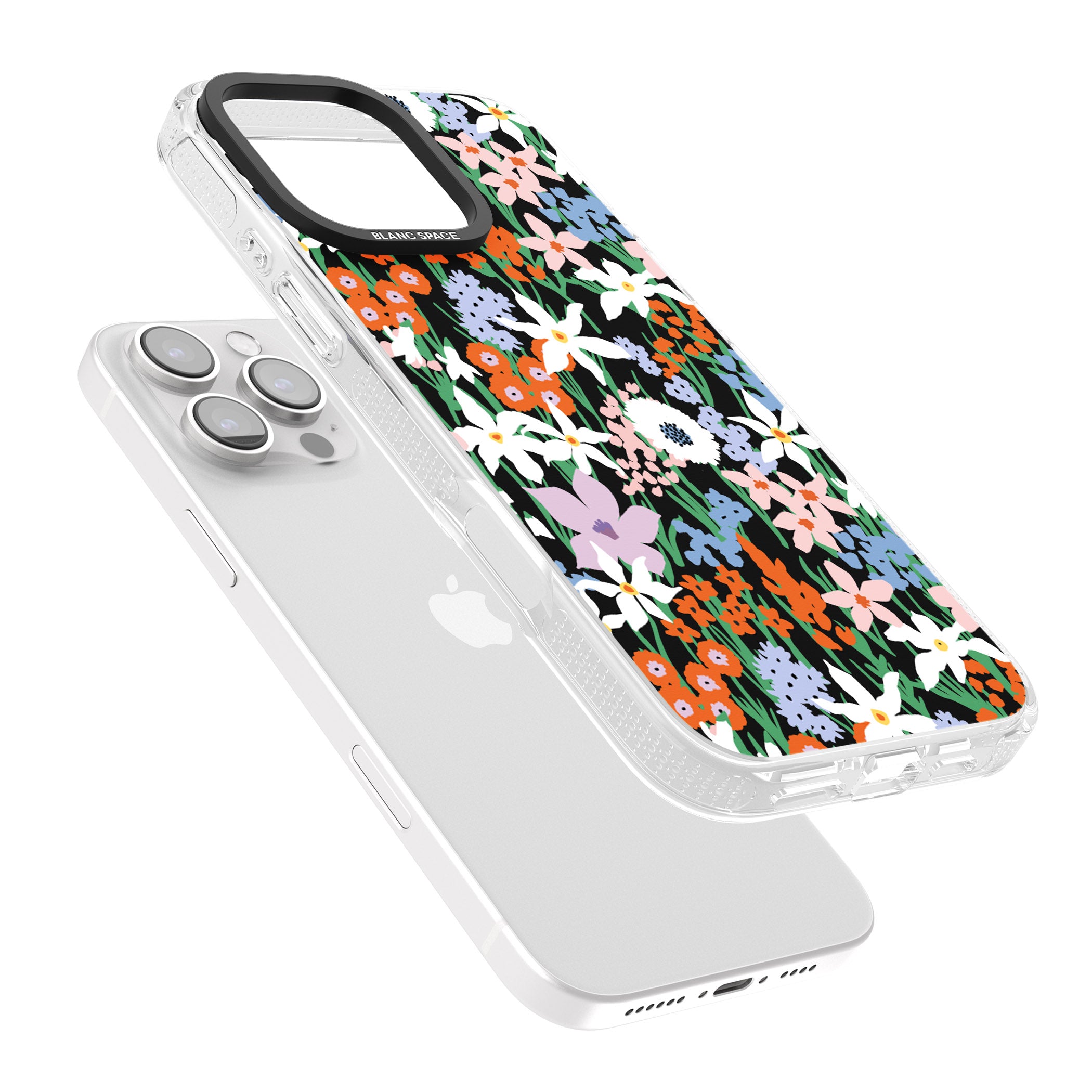 Springtime Meadow: Solid iPhone 16 Pro Max / 16 Pro Clear Case Impact Air - Blanc Space