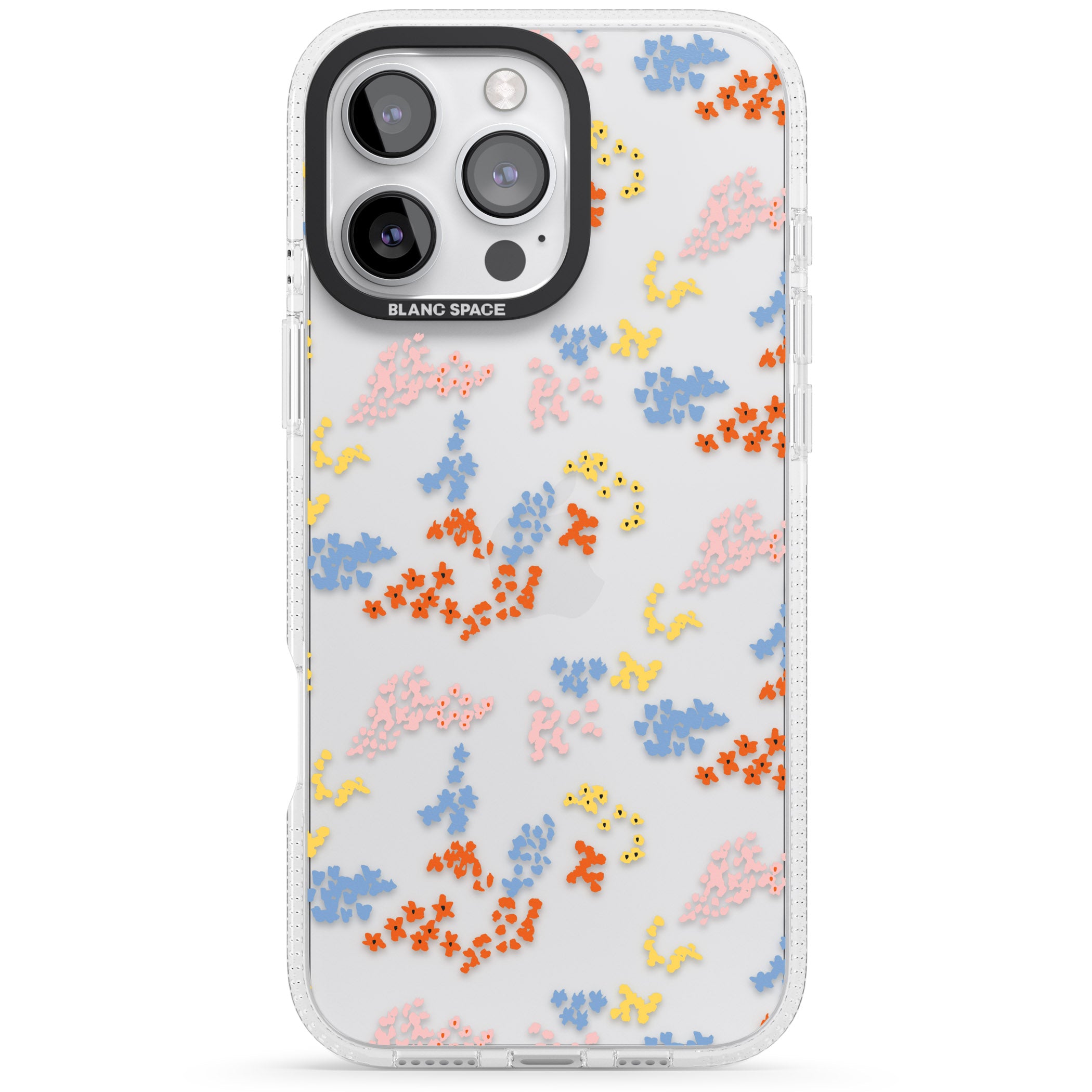 Small Flower Mix: Transparent iPhone 16 Pro Max / 16 Pro Clear Case Impact Air - Blanc Space