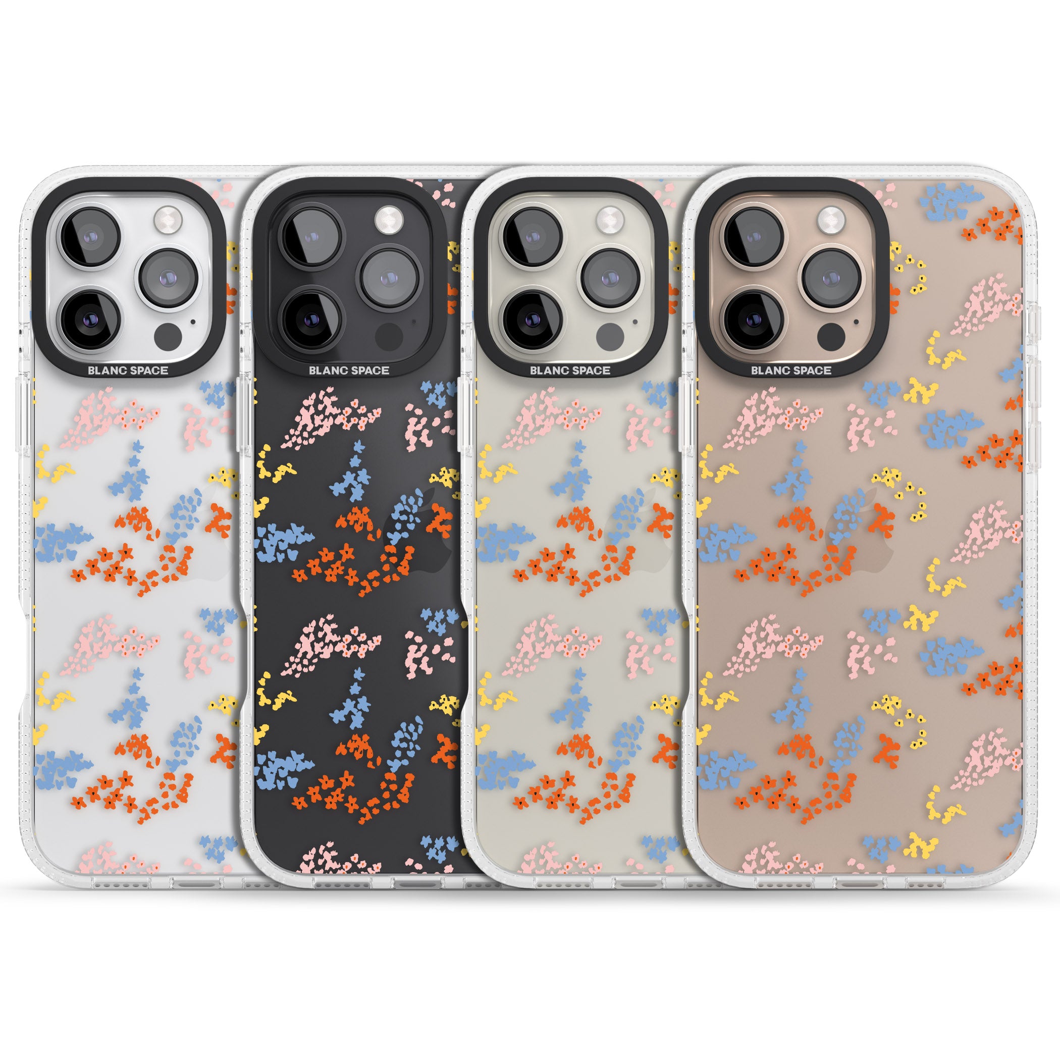 Small Flower Mix: Transparent iPhone 16 Pro Max / 16 Pro Clear Case Impact Air - Blanc Space