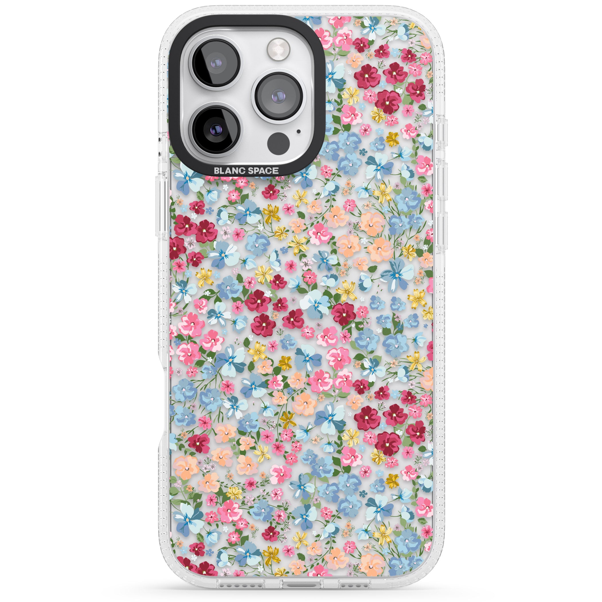 Venetian Meadow iPhone 16 Pro Max / 16 Pro Clear Case Impact Air - Blanc Space